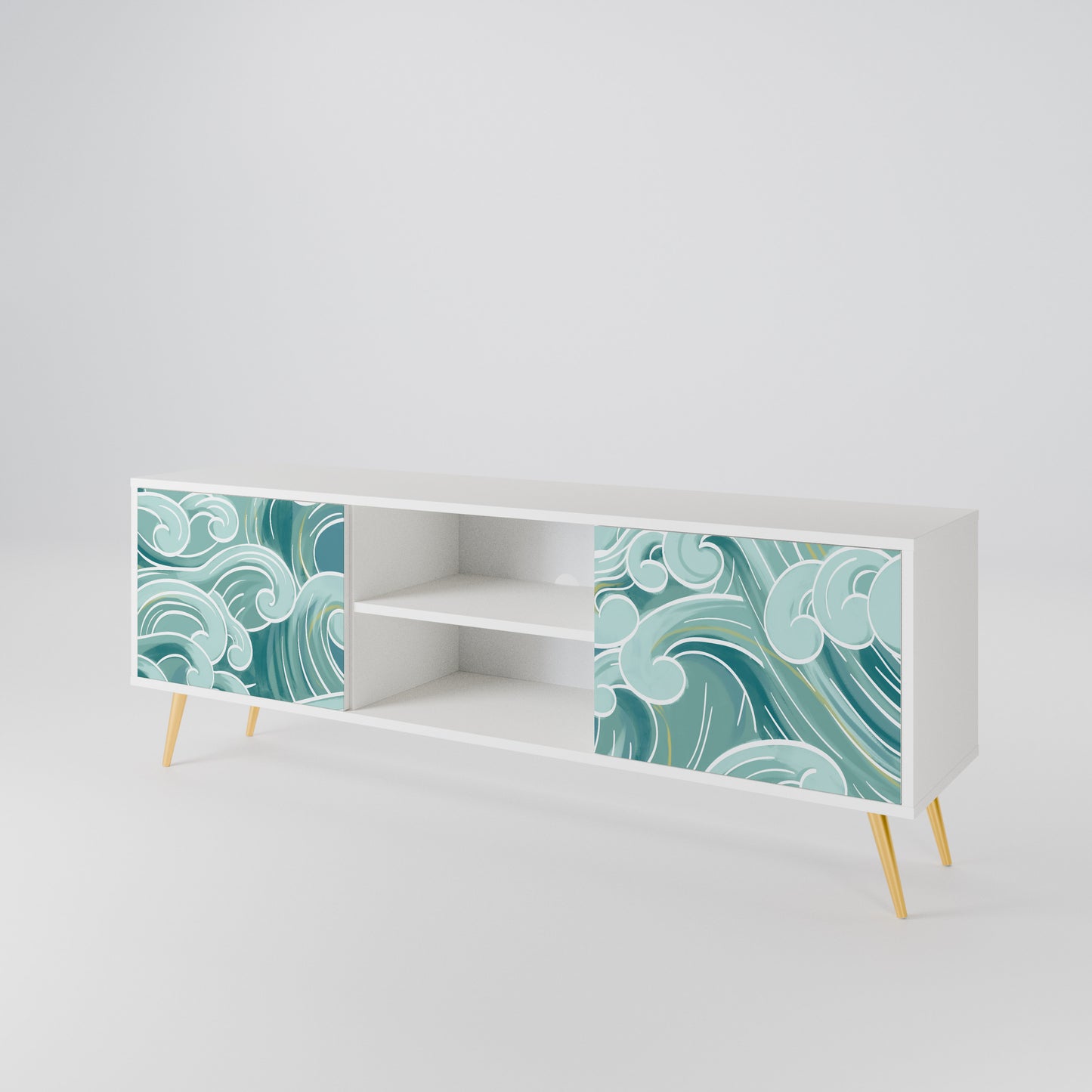ASIAN SWAY Mueble de TV de 2 Puertas