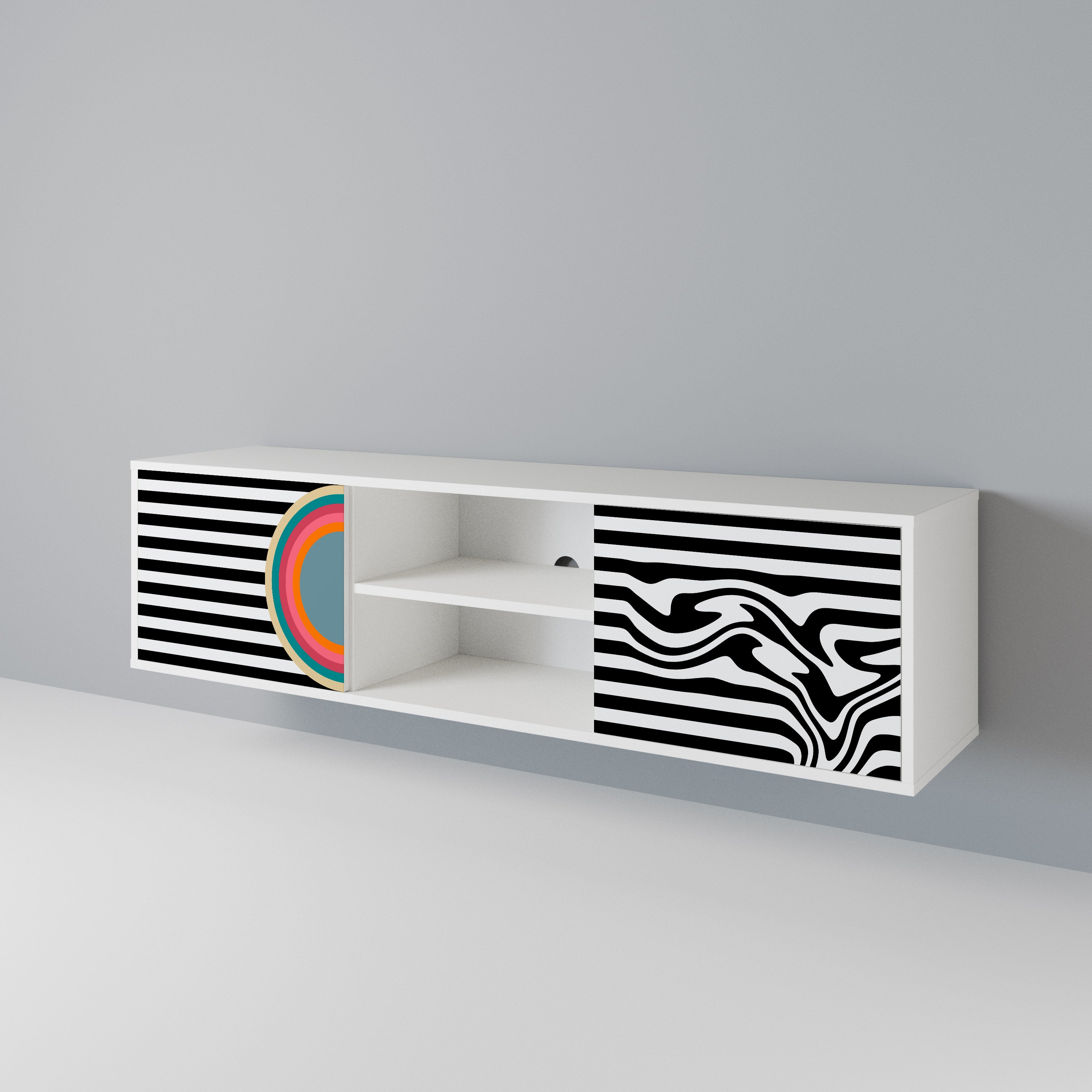 SPECTRA SHOWCASE Mueble de TV de 2 Puertas
