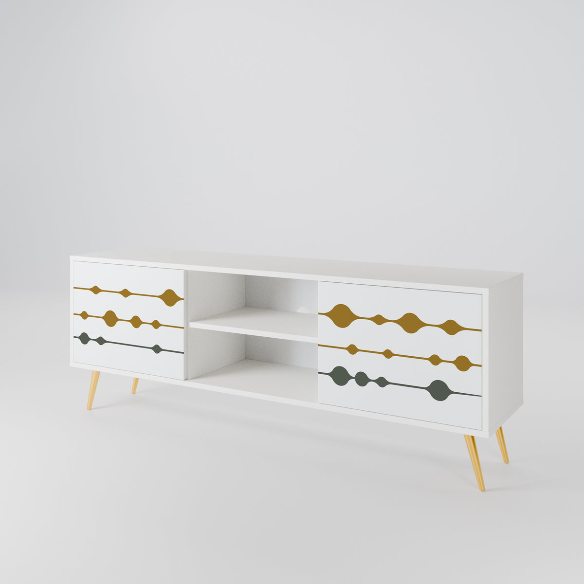 VIVID TONE Mueble de TV de 2 Puertas