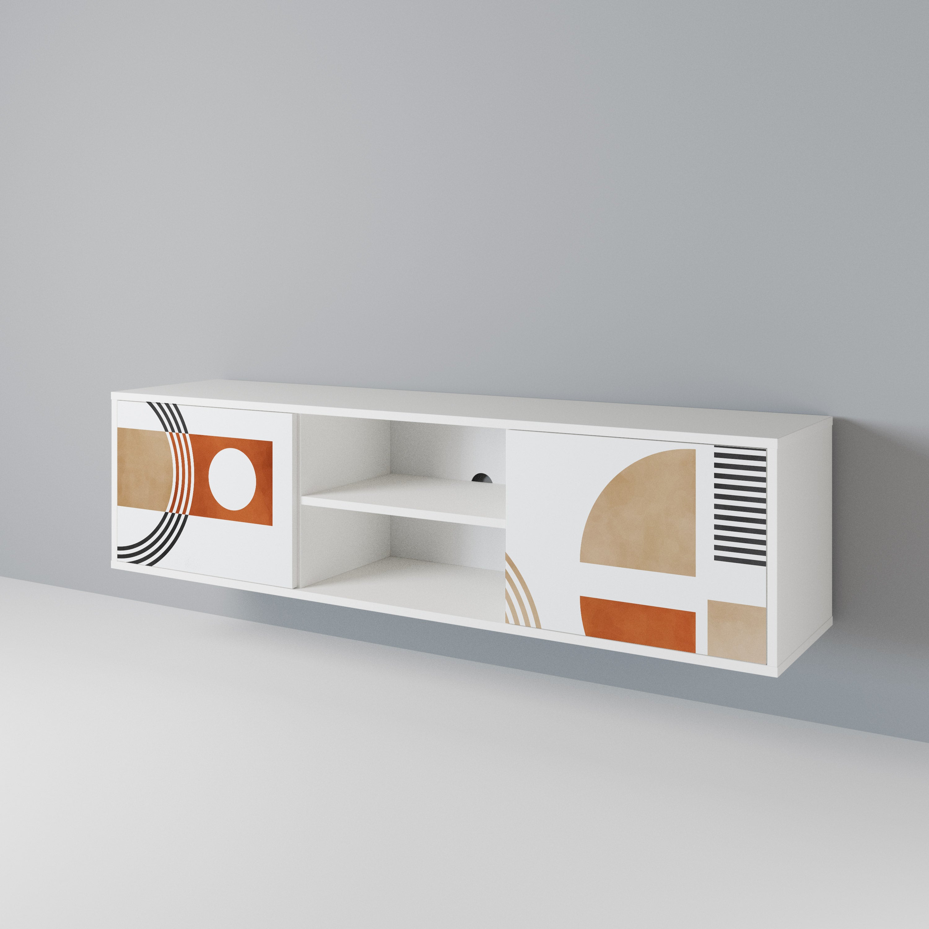 CIRCLE RHYTM Mueble de TV de 2 Puertas