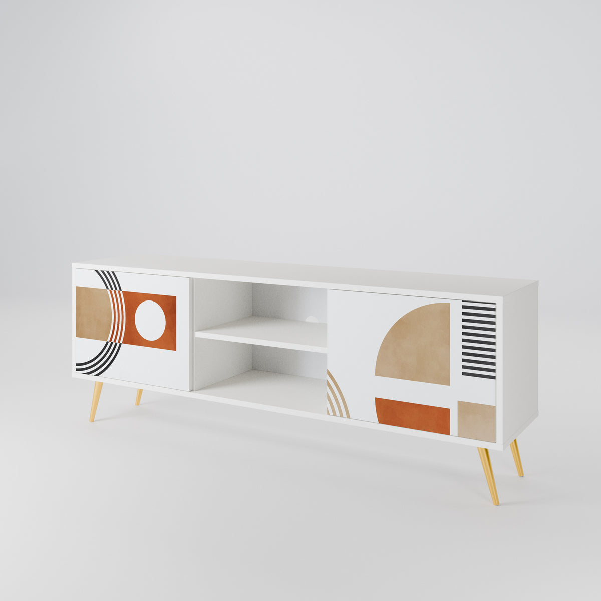 CIRCLE RHYTM Mueble de TV de 2 Puertas