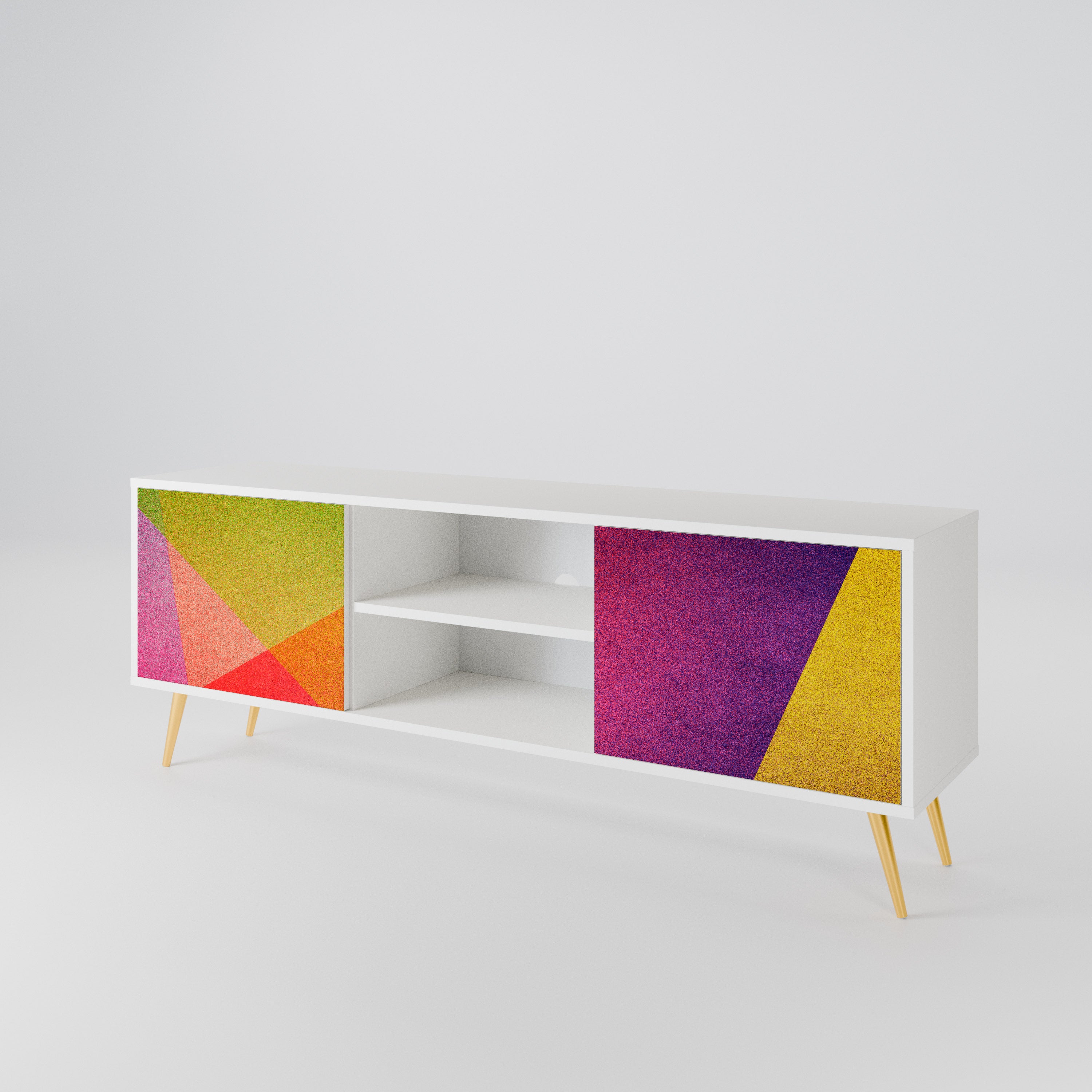 VIVID GEOMETRY Mueble de TV de 2 Puertas
