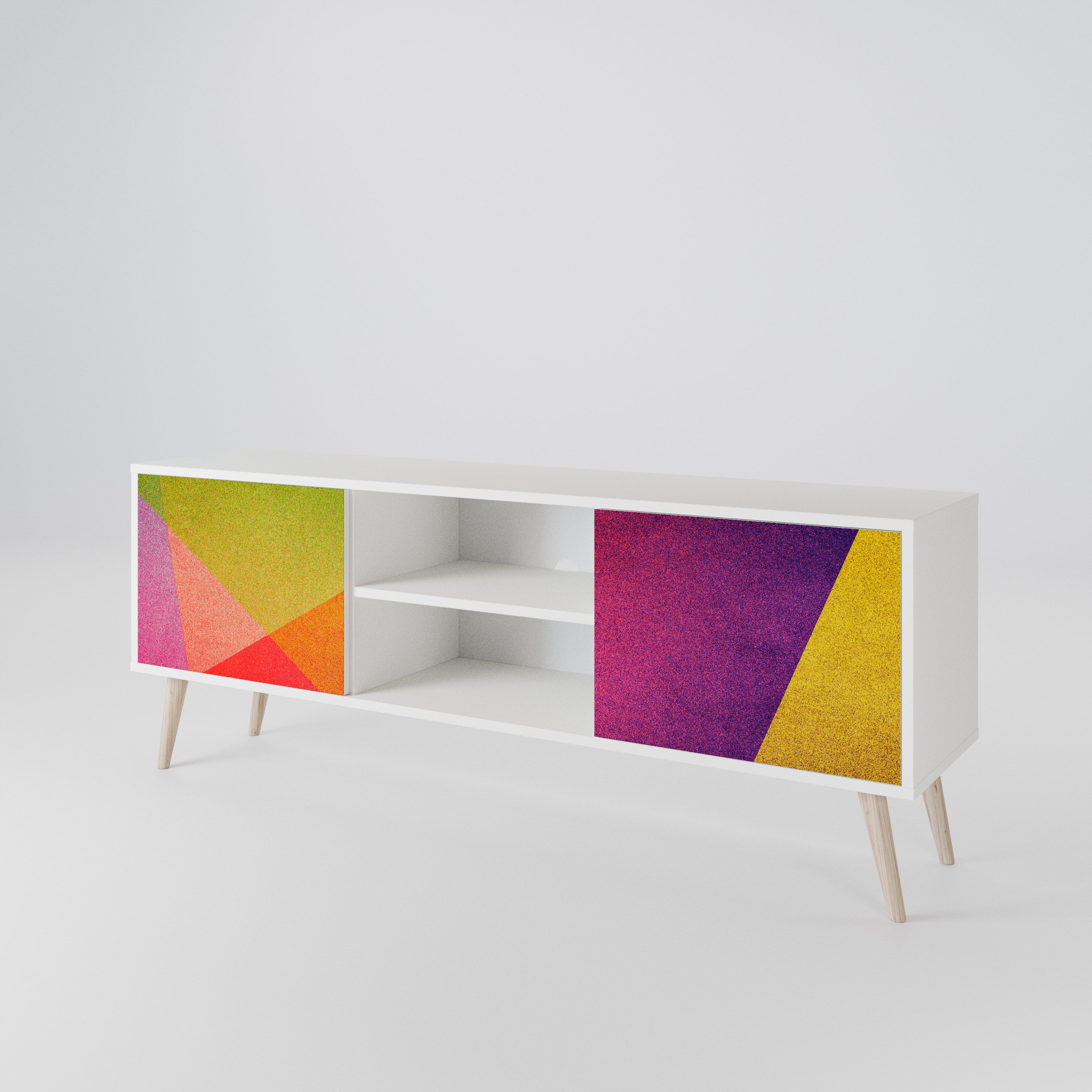 VIVID GEOMETRY Mueble de TV de 2 Puertas