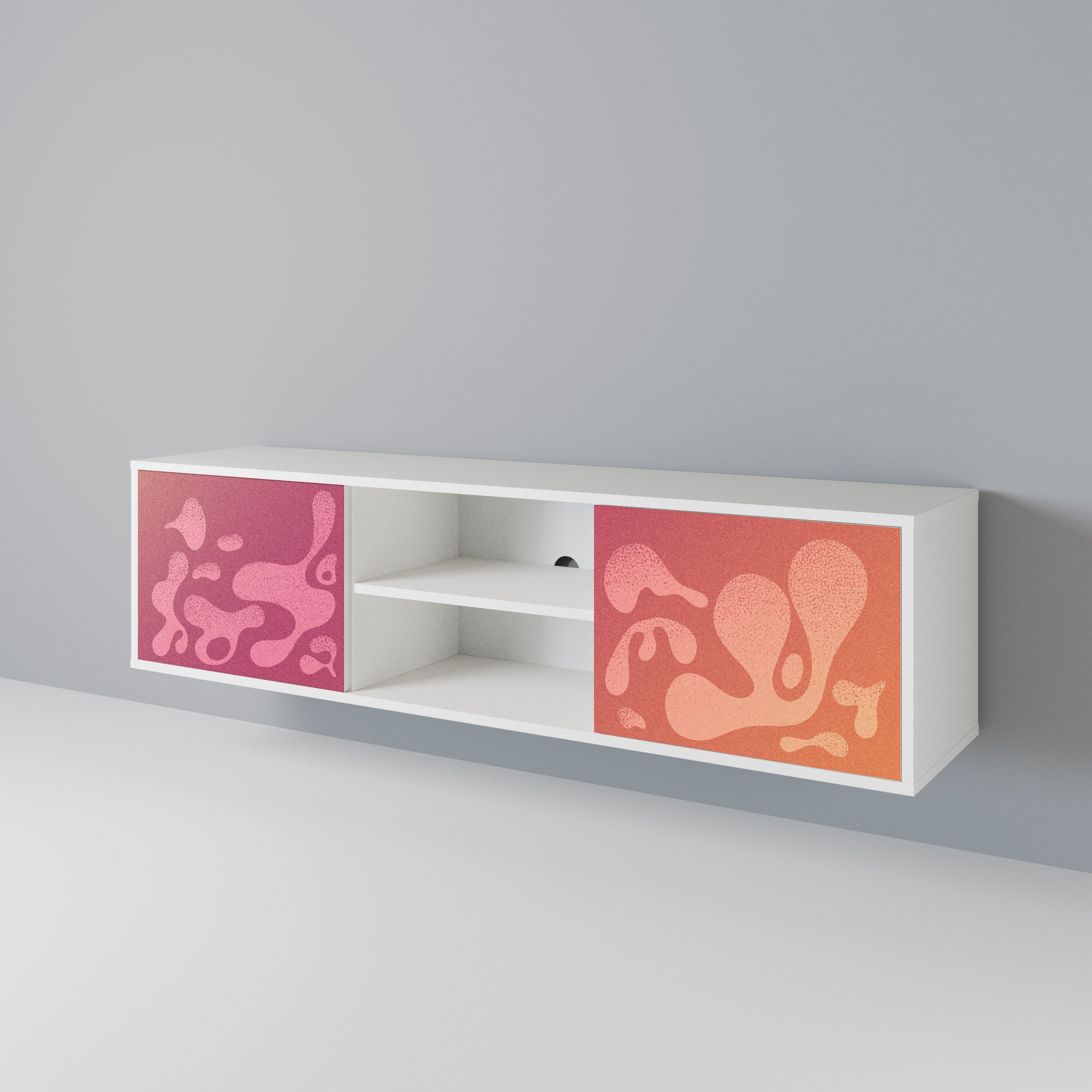 IRREGULAR PINK Mueble de TV de 2 Puertas