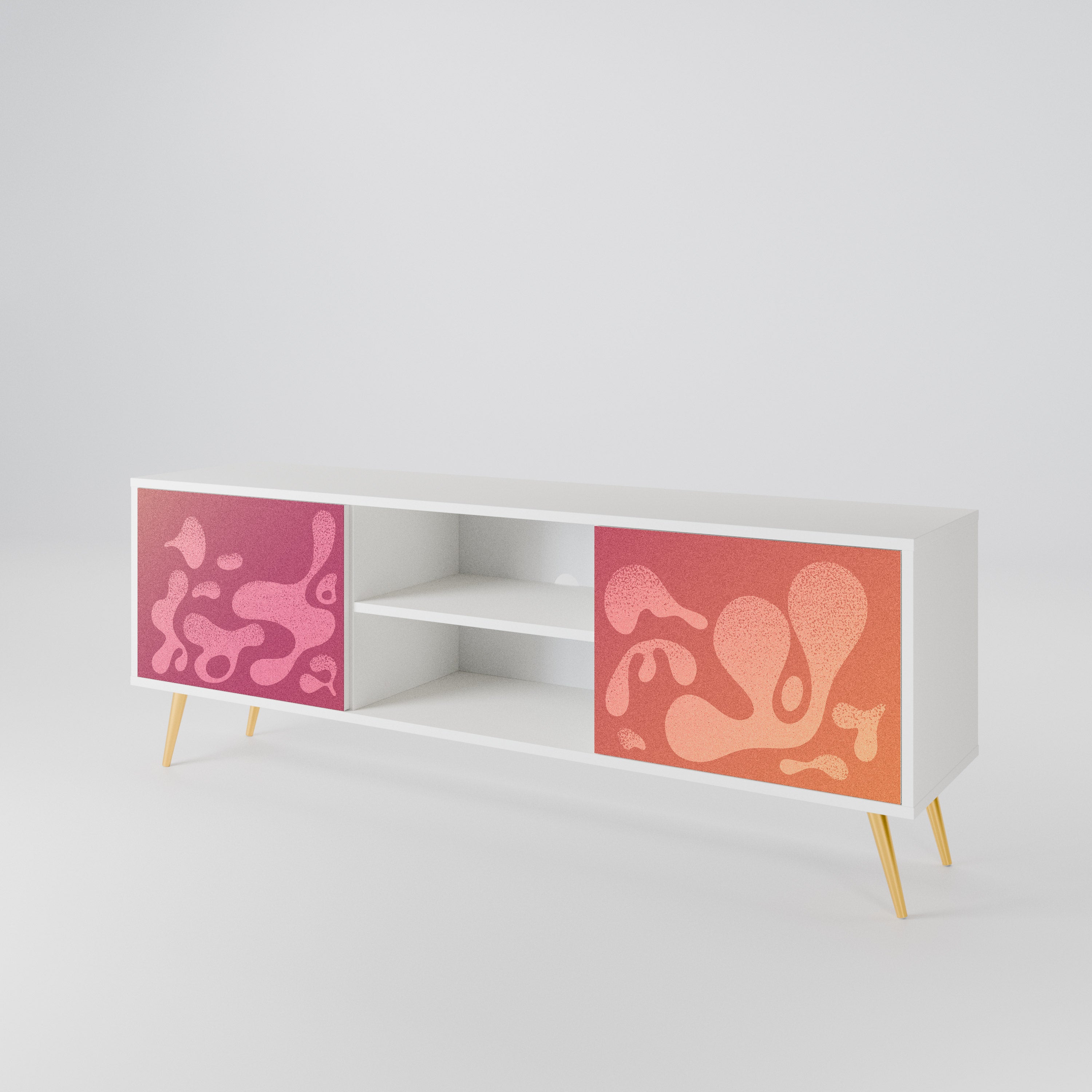 IRREGULAR PINK Mueble de TV de 2 Puertas