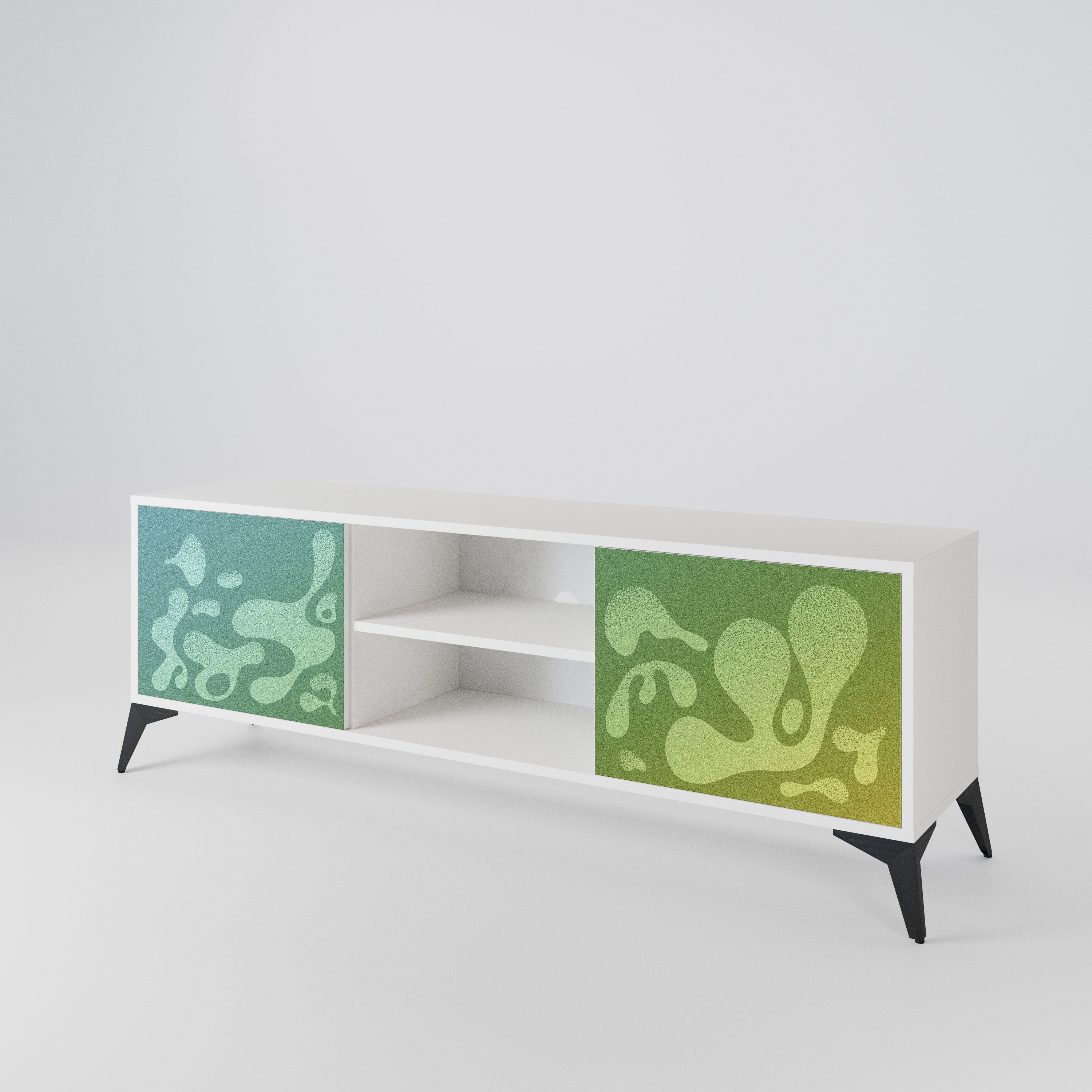 IRREGULAR BLUE Mueble de TV de 2 Puertas