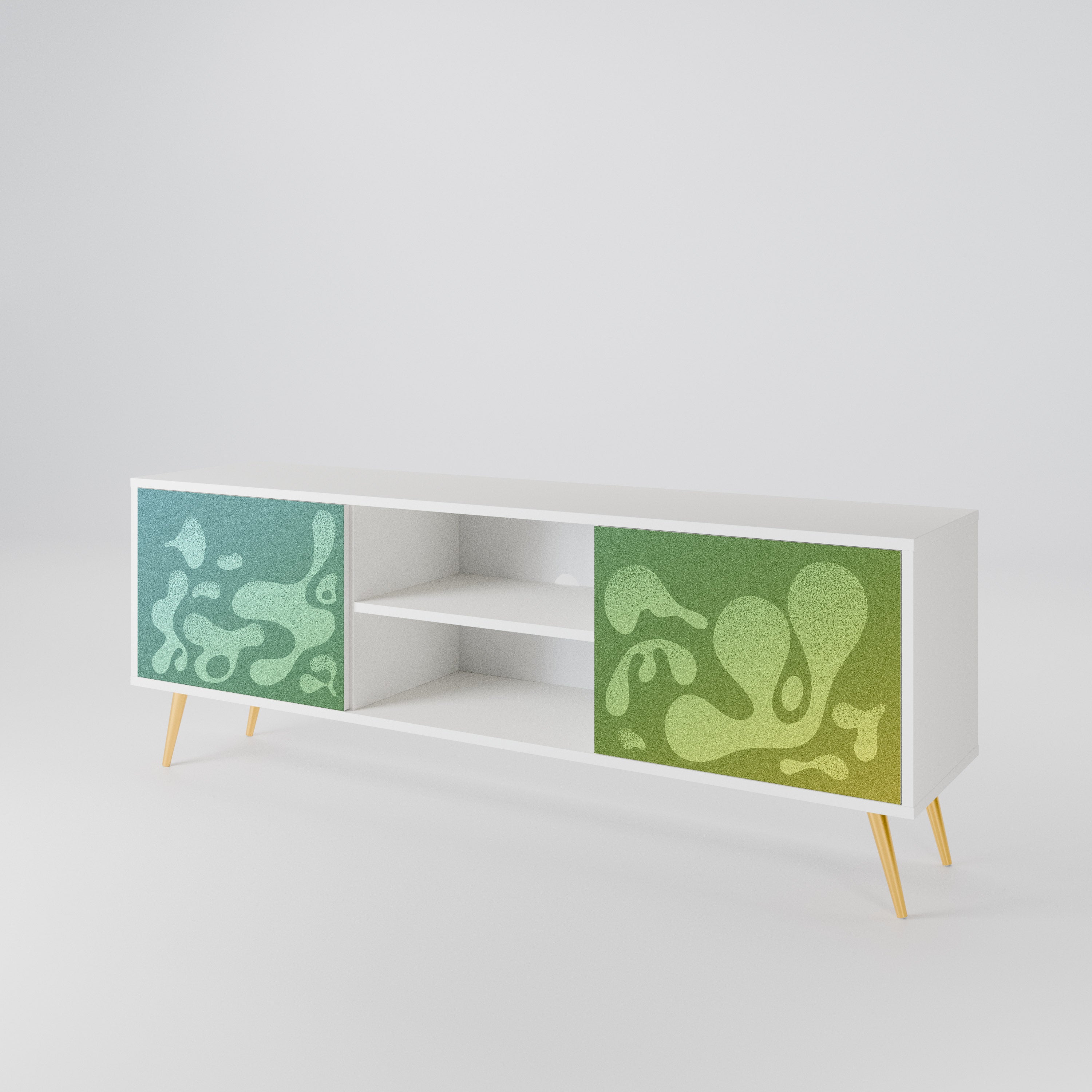 IRREGULAR BLUE Mueble de TV de 2 Puertas