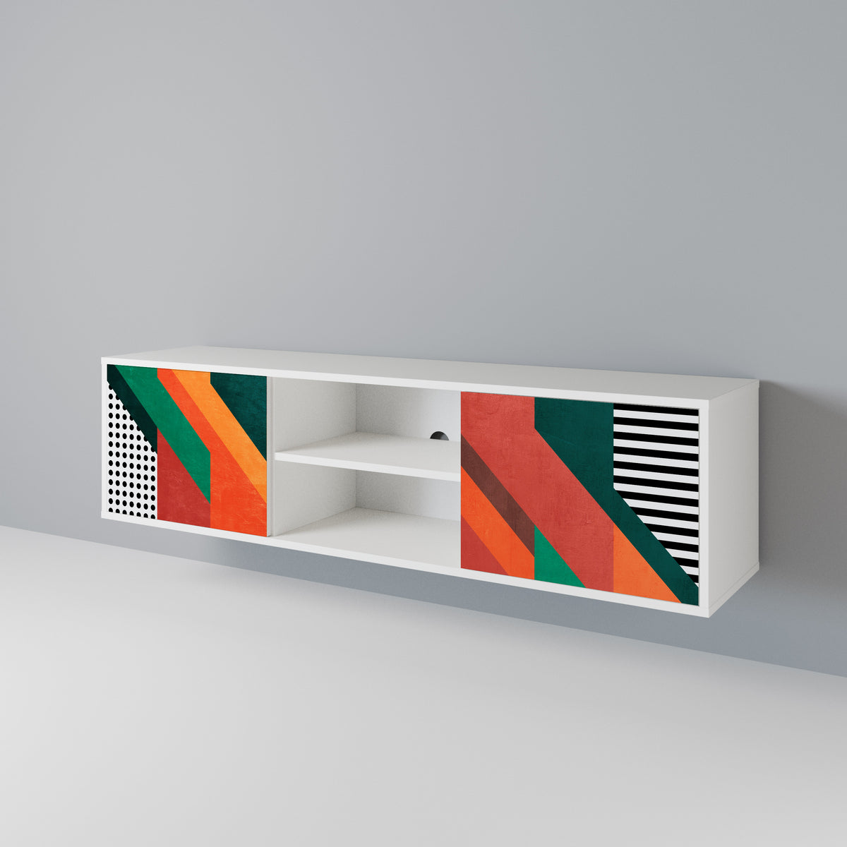 MAKESHIFT ARTISTRY Mueble de TV de 2 Puertas