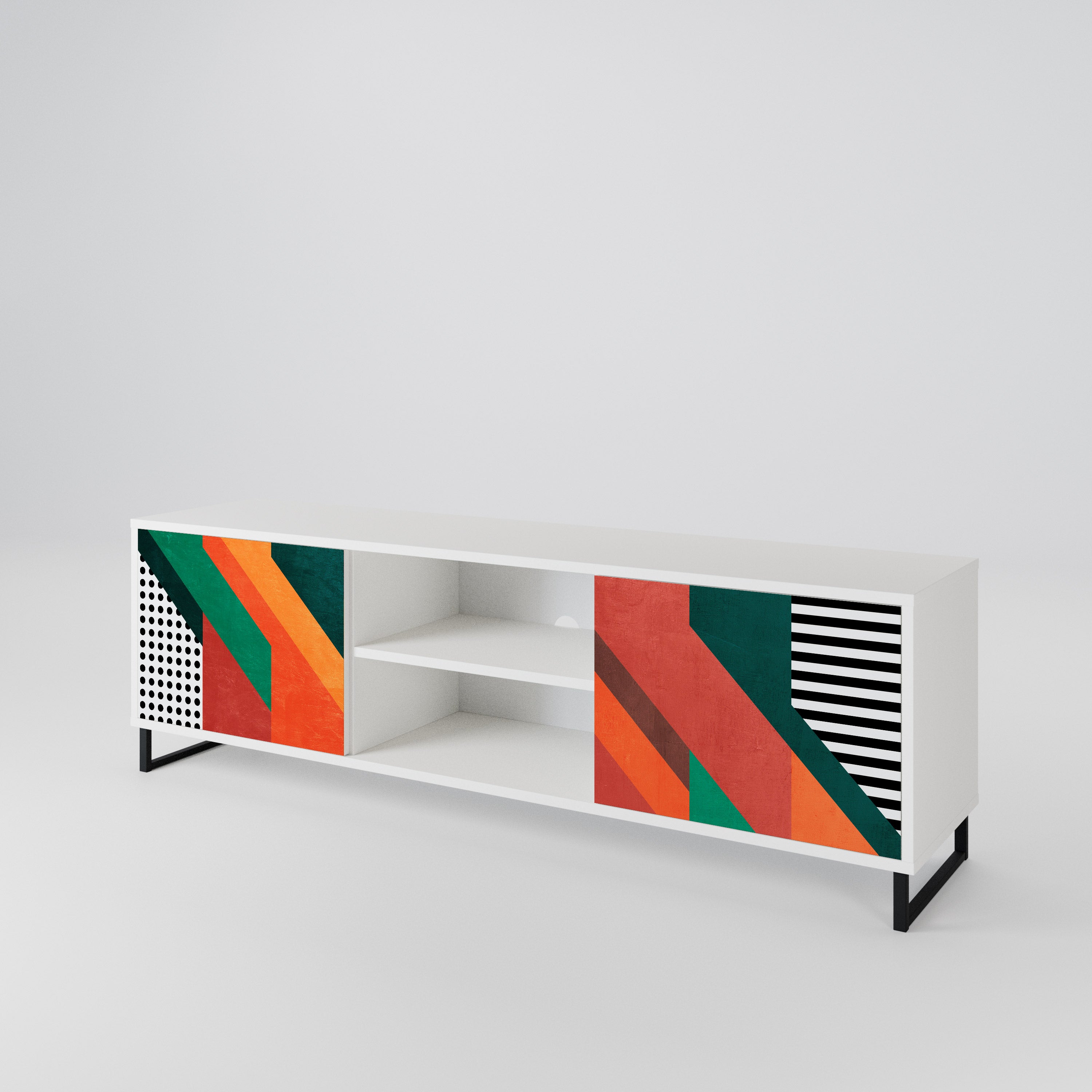 MAKESHIFT ARTISTRY Mueble de TV de 2 Puertas