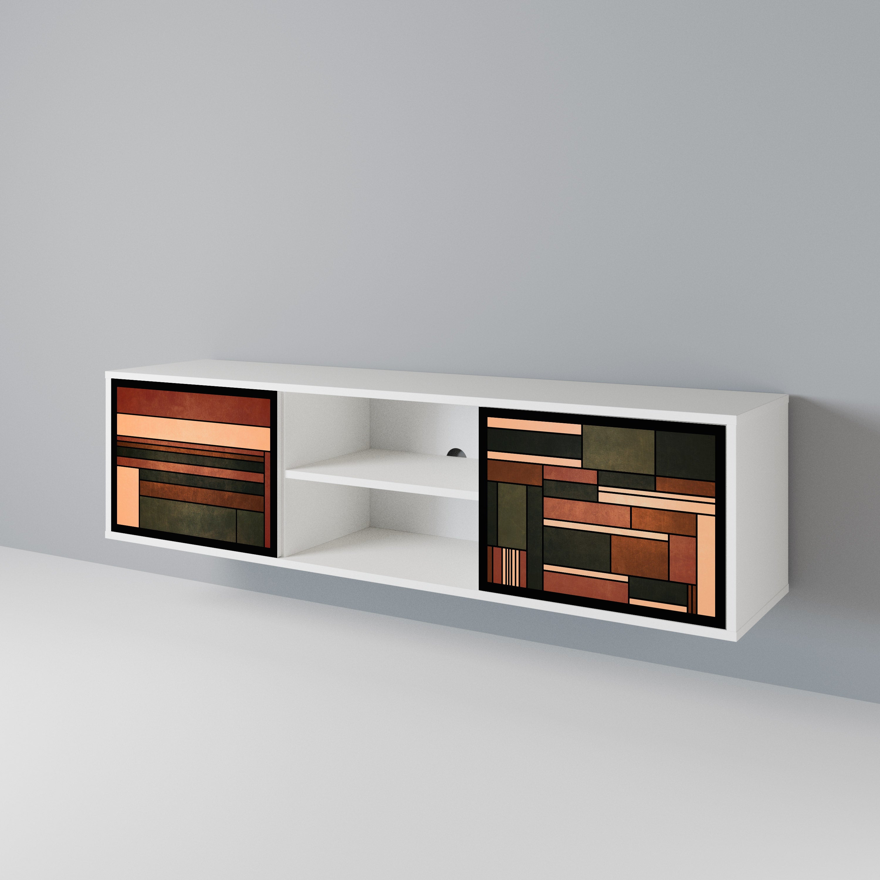 FIGURES OF NATURE Mueble de TV de 2 Puertas