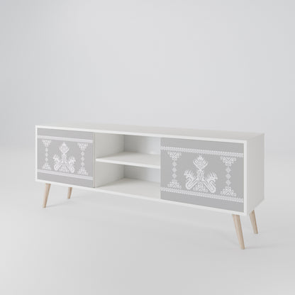 THAI GRAY Mueble de TV de 2 Puertas
