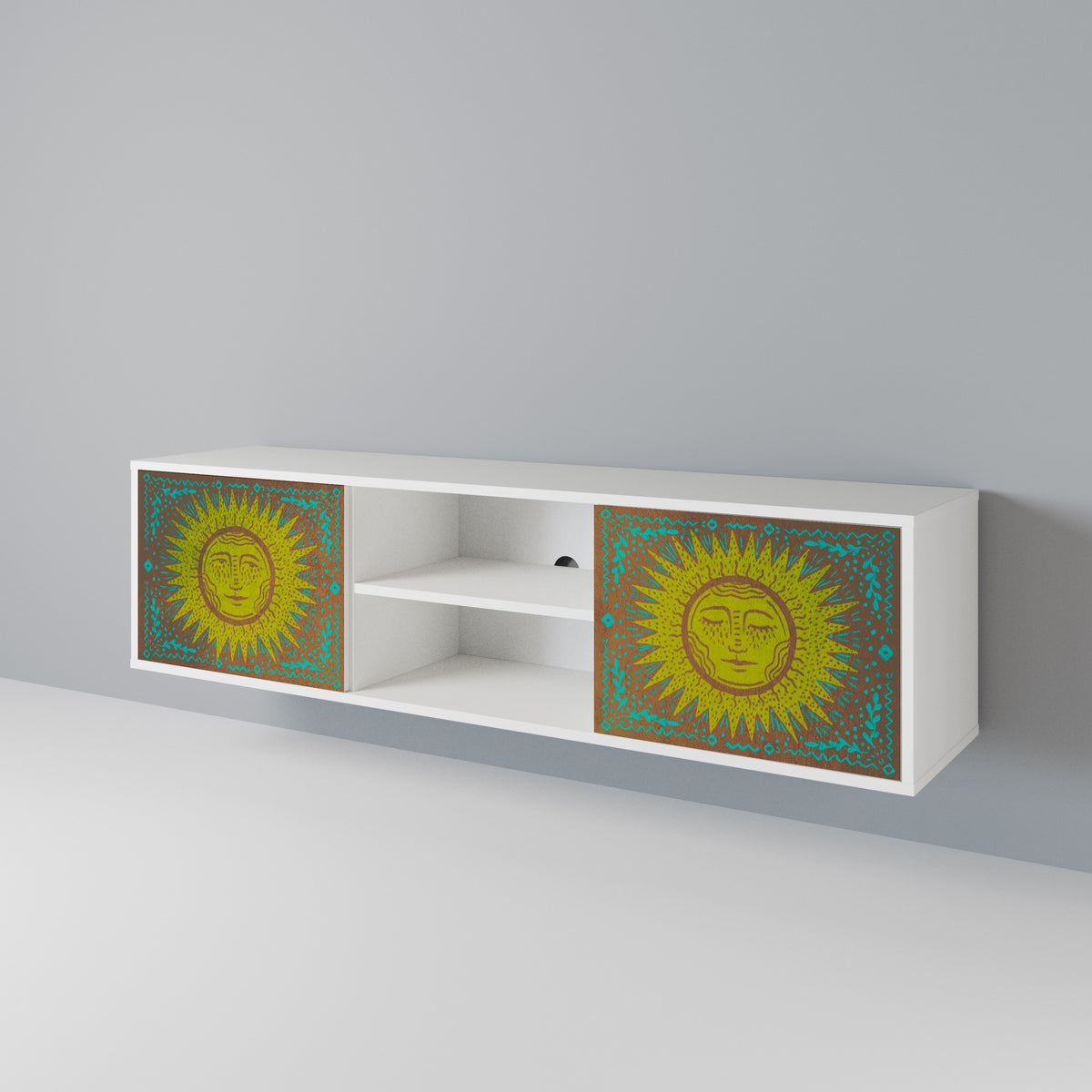 SUNSHINE EULOGY Mueble de TV de 2 Puertas