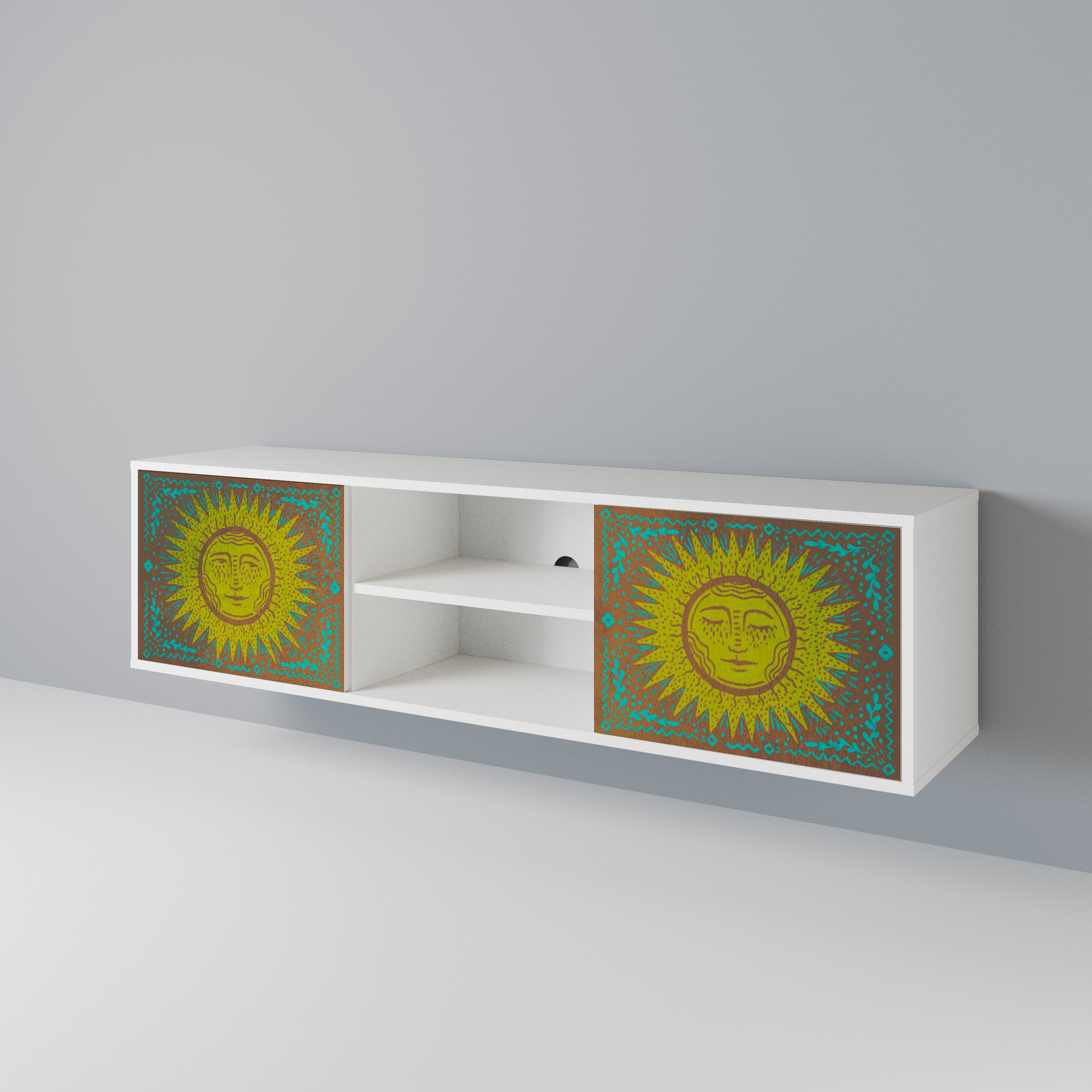 SUNSHINE EULOGY Mueble de TV de 2 Puertas