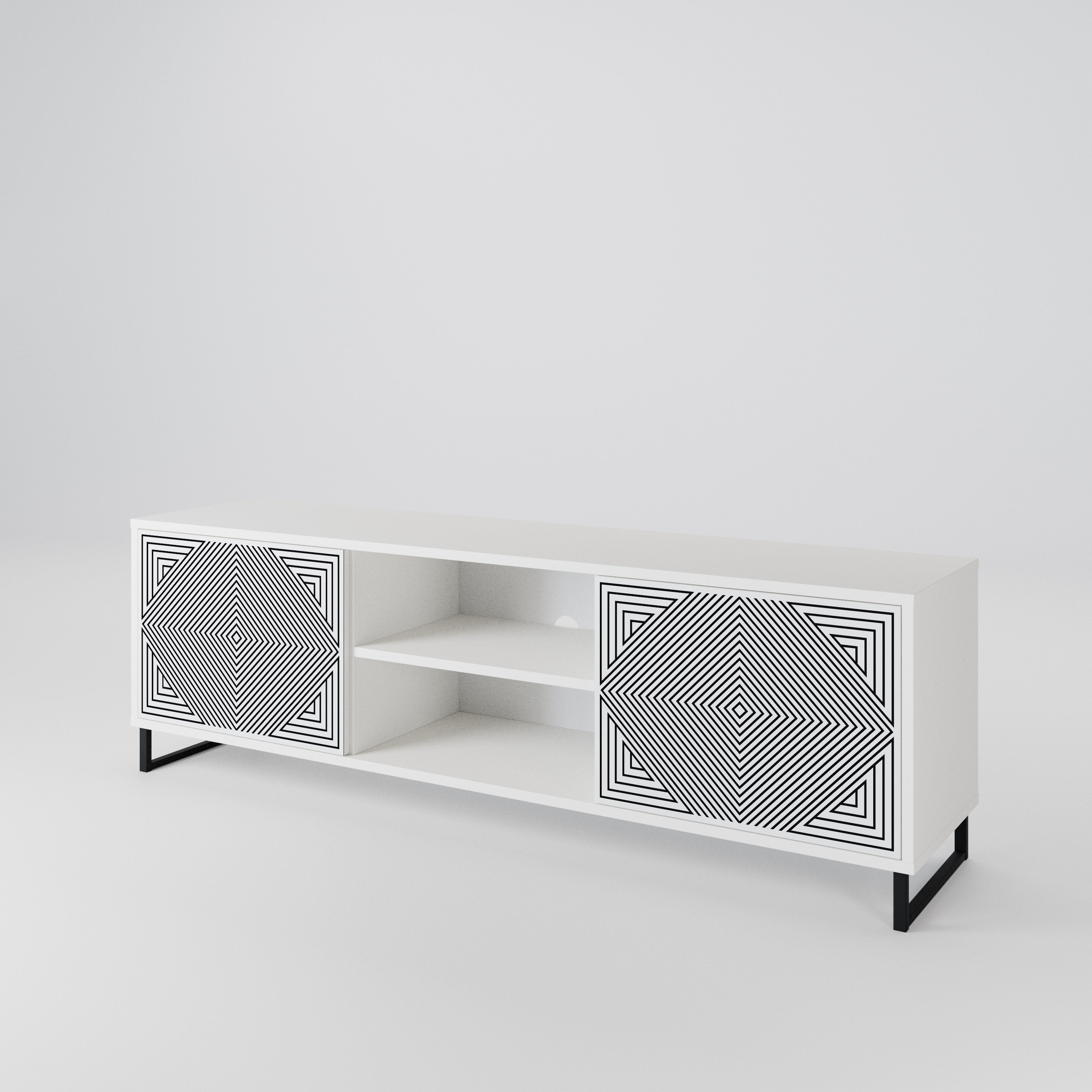 POLYGON ILLUSION Mueble de TV de 2 Puertas