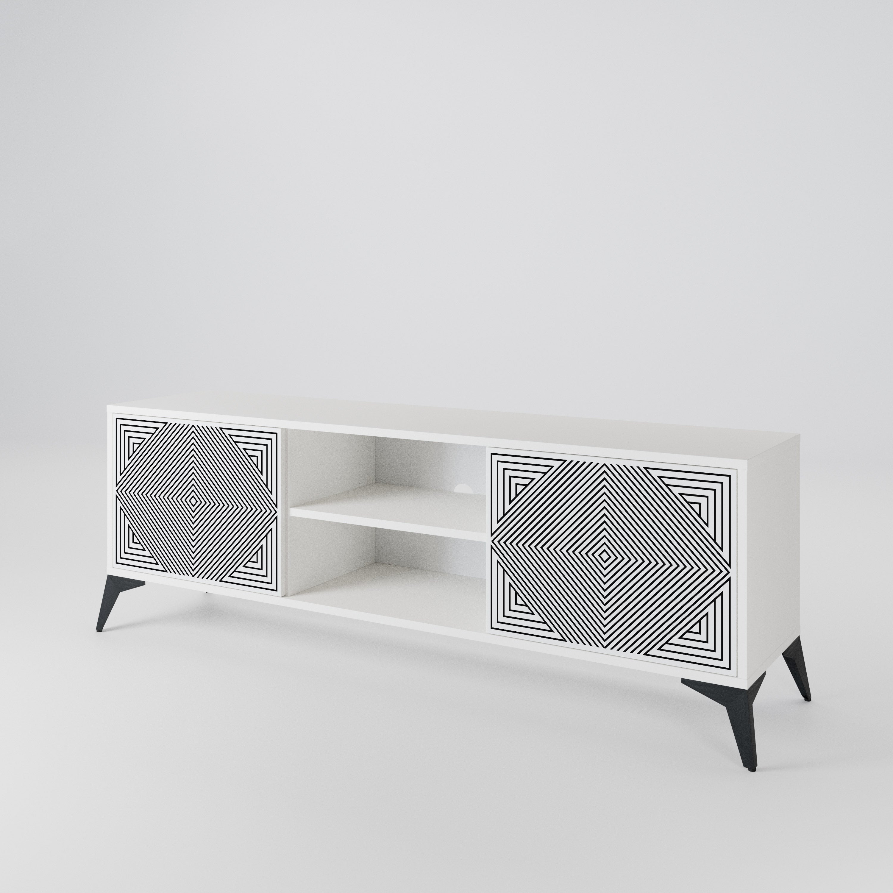 POLYGON ILLUSION Mueble de TV de 2 Puertas