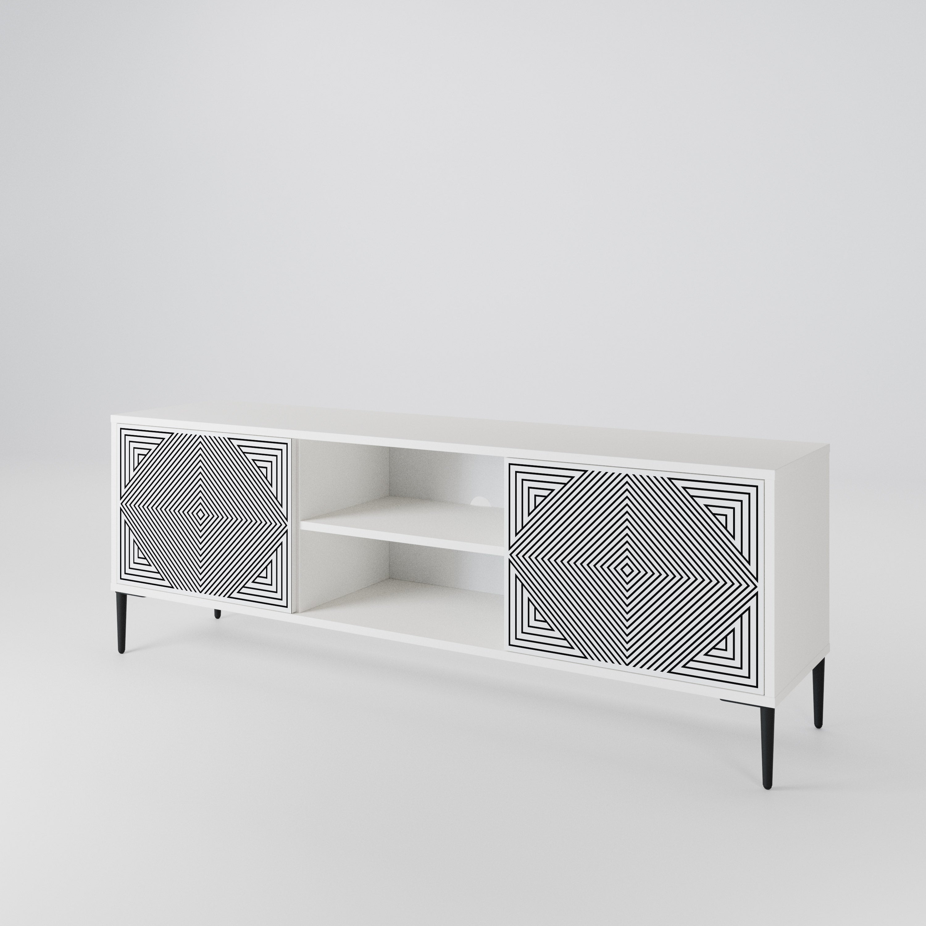 POLYGON ILLUSION Mueble de TV de 2 Puertas