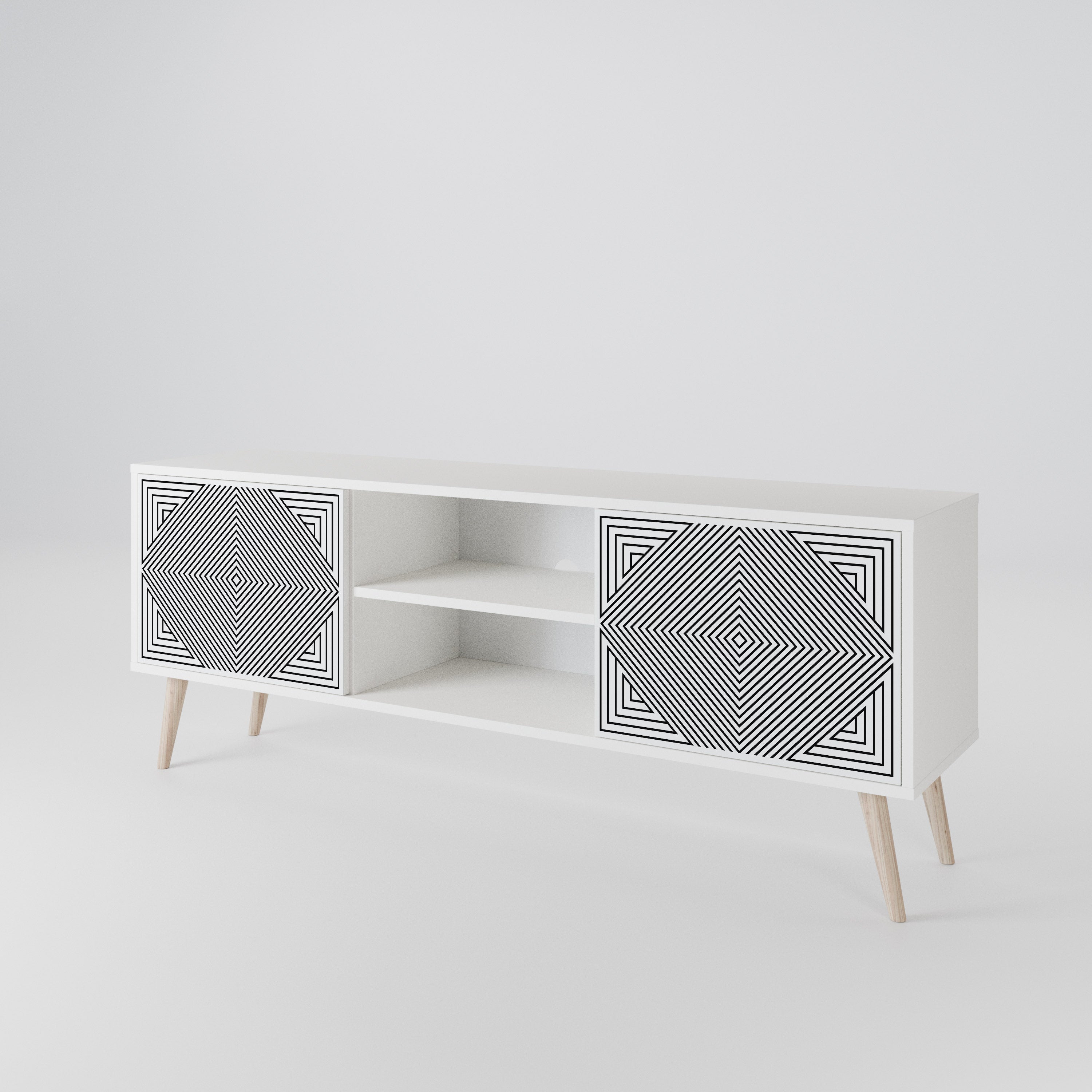 POLYGON ILLUSION Mueble de TV de 2 Puertas