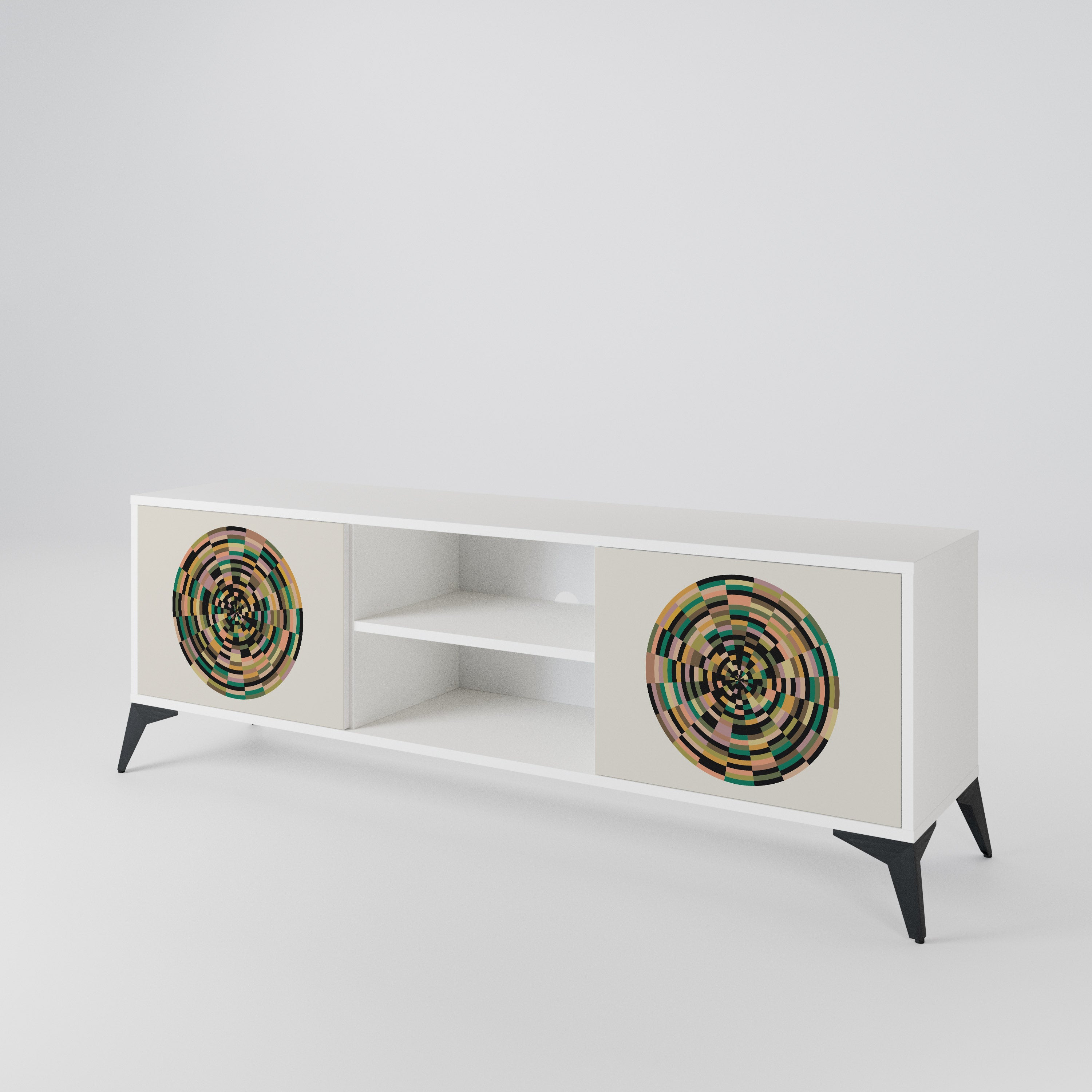 GREEN CIRCLES Mueble de TV de 2 Puertas