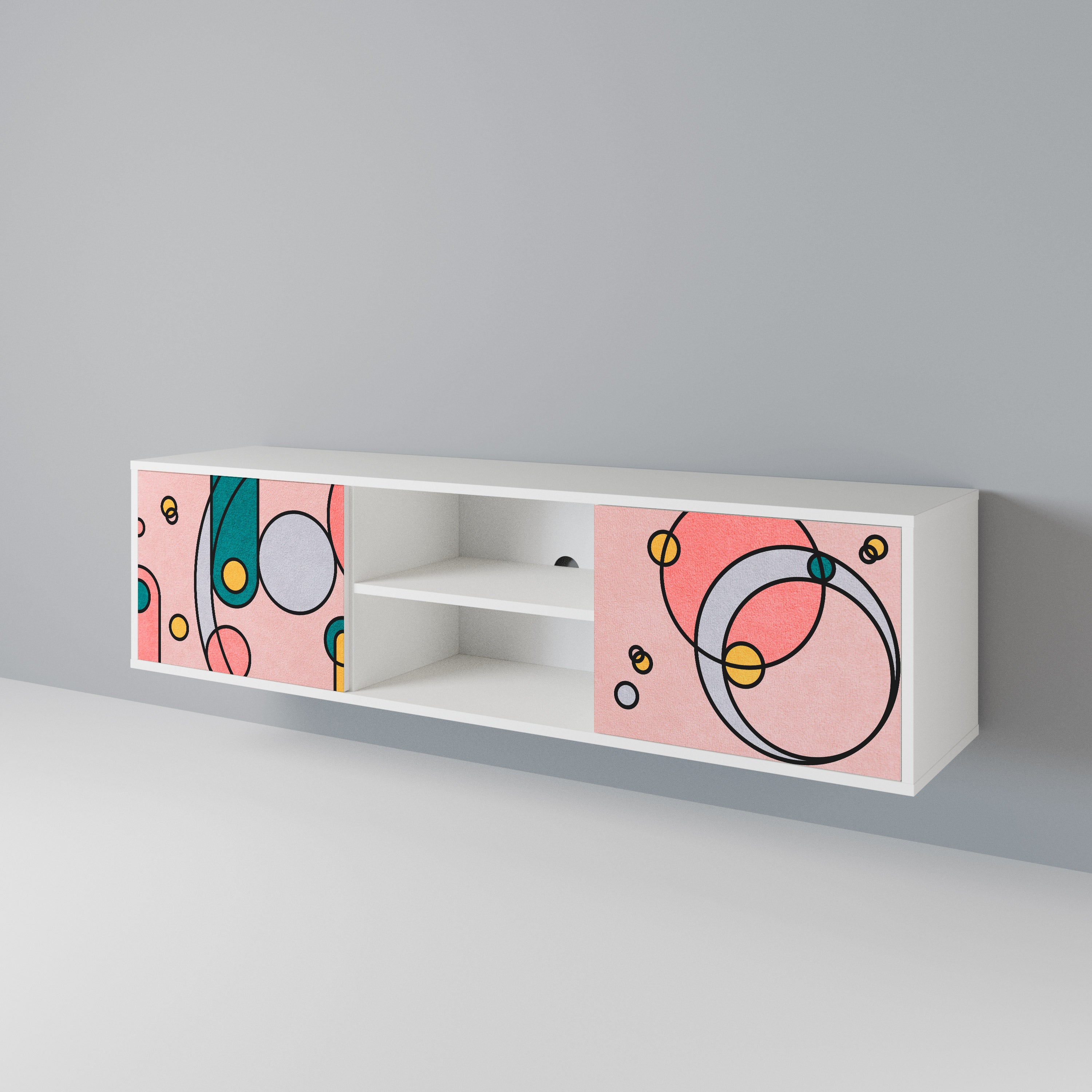 GOSSAMER ECHOES Mueble de TV de 2 Puertas