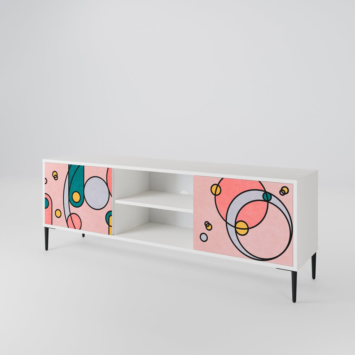 GOSSAMER ECHOES Mueble de TV de 2 Puertas
