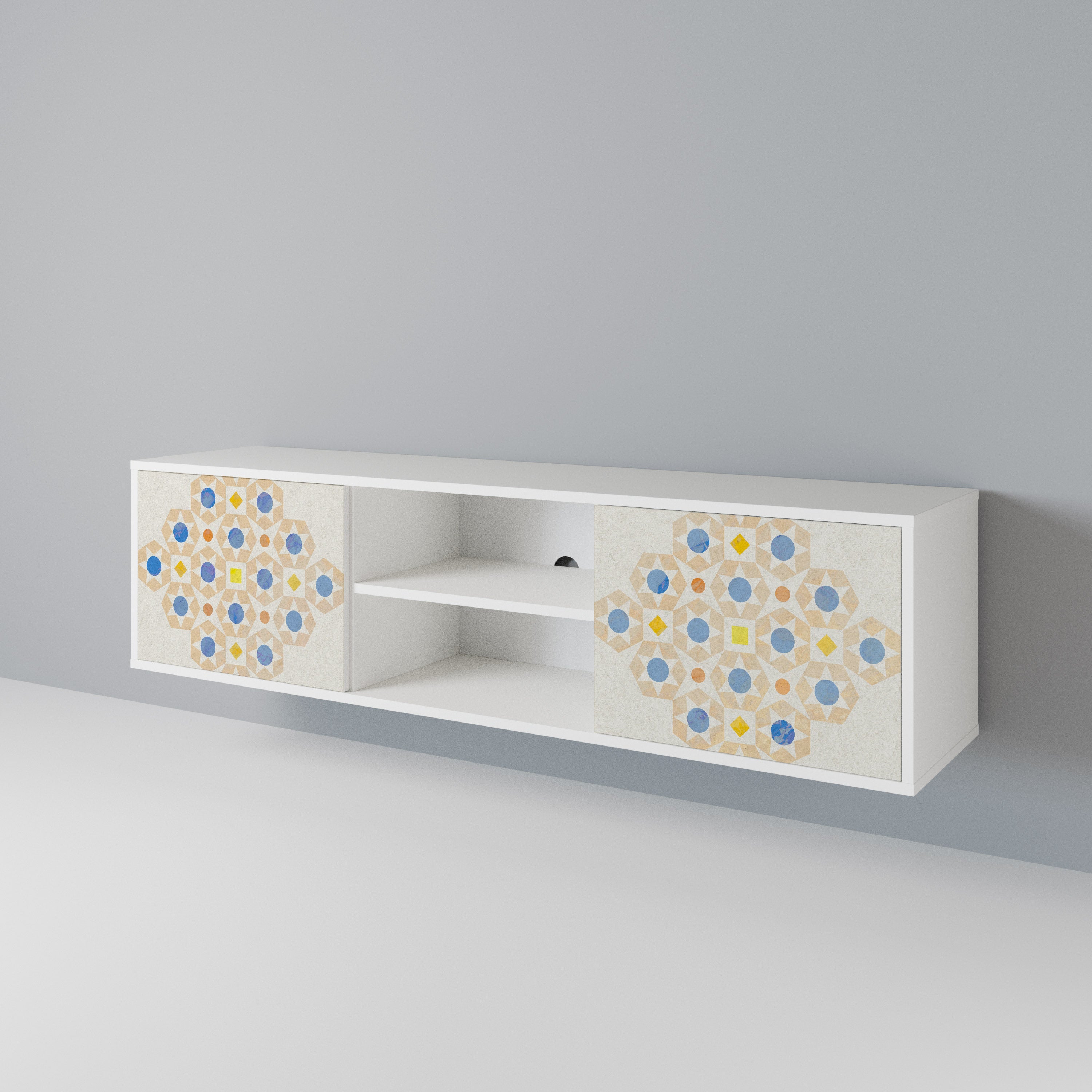PATTERNED PRISM Mueble de TV de 2 Puertas
