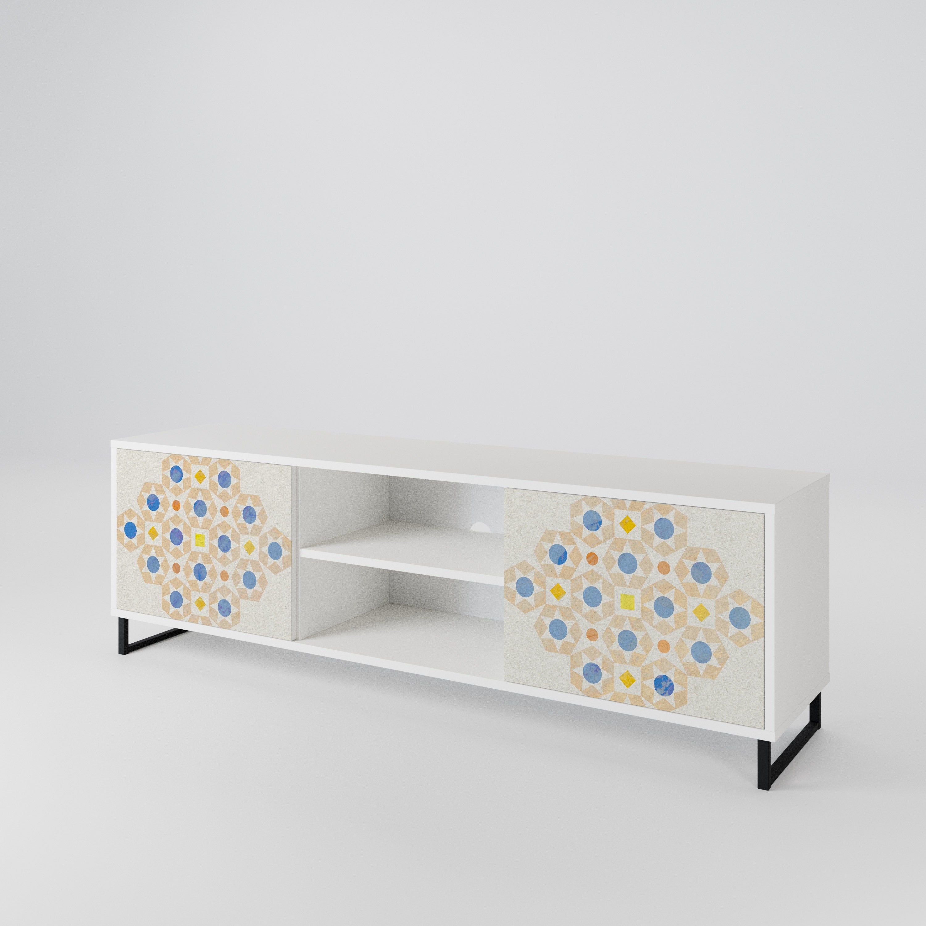 PATTERNED PRISM Mueble de TV de 2 Puertas