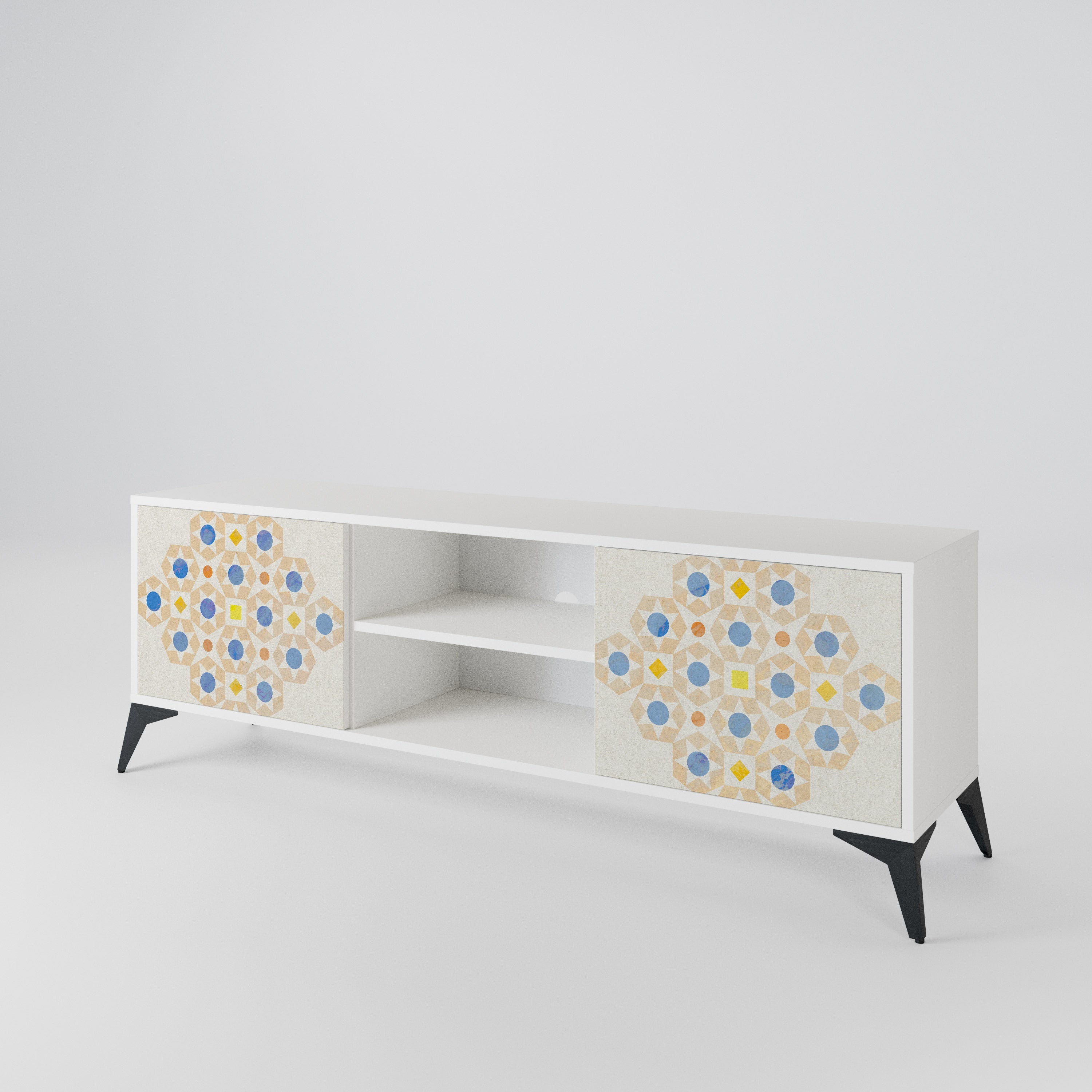 PATTERNED PRISM Mueble de TV de 2 Puertas