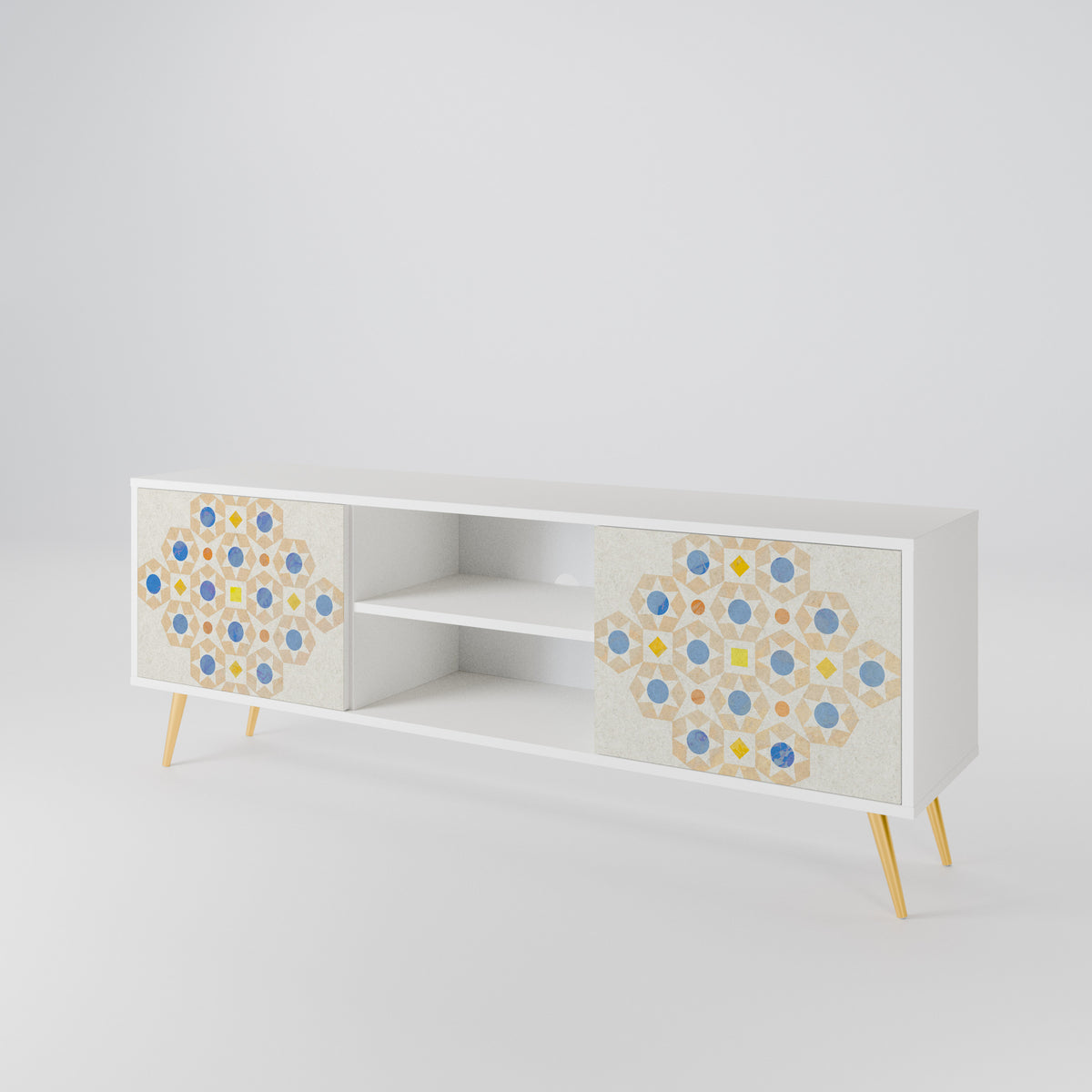PATTERNED PRISM Mueble de TV de 2 Puertas