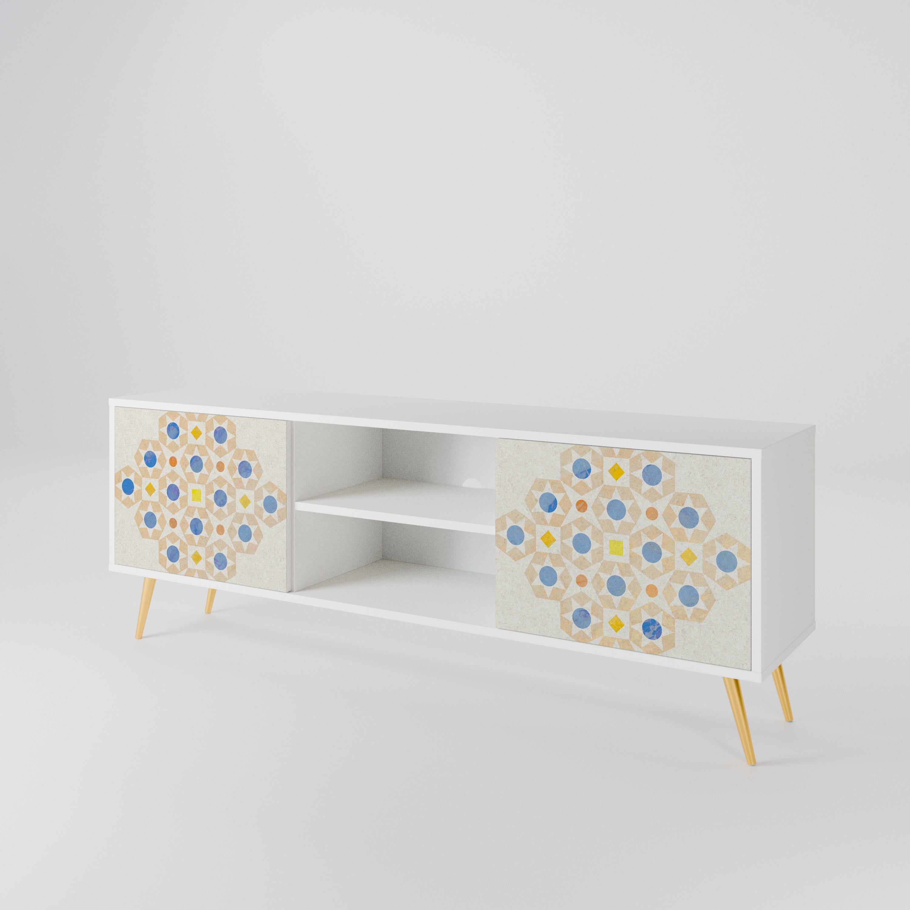 PATTERNED PRISM Mueble de TV de 2 Puertas