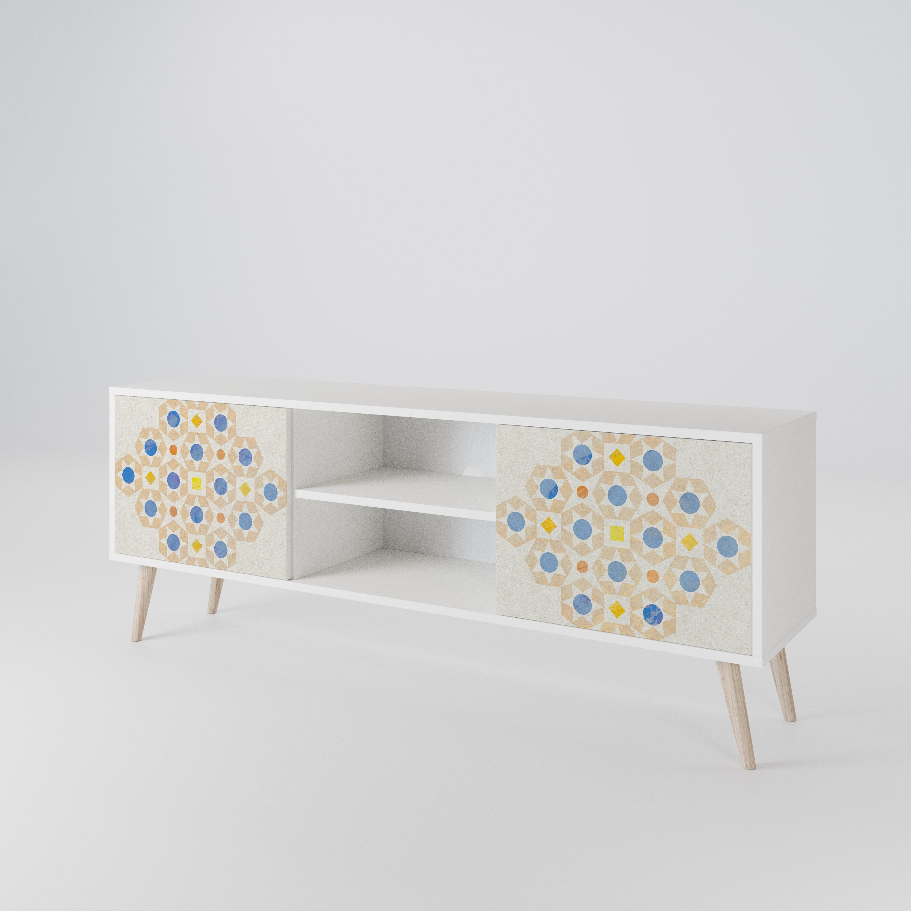 PATTERNED PRISM Mueble de TV de 2 Puertas