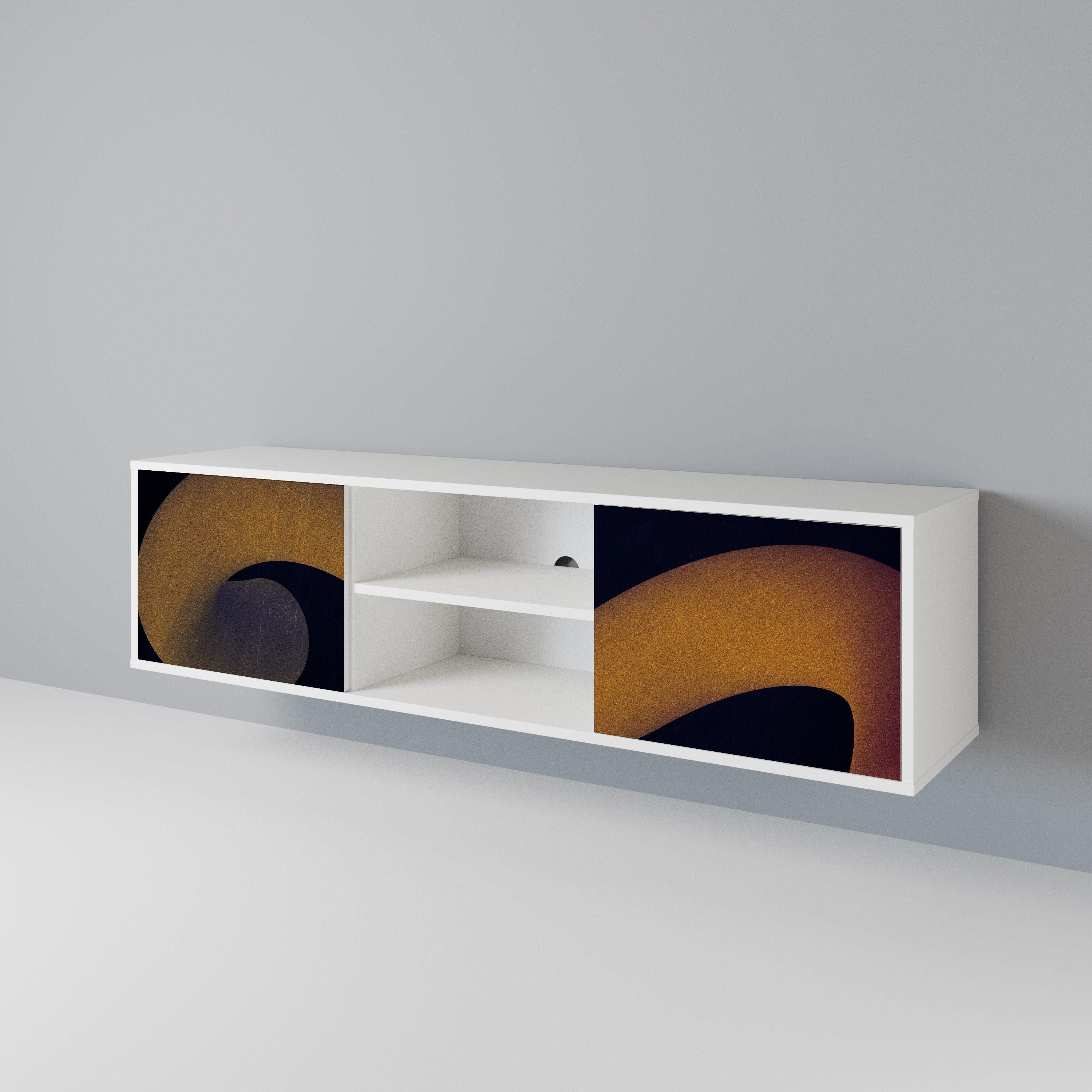 HOLLOW TIME Mueble de TV de 2 Puertas