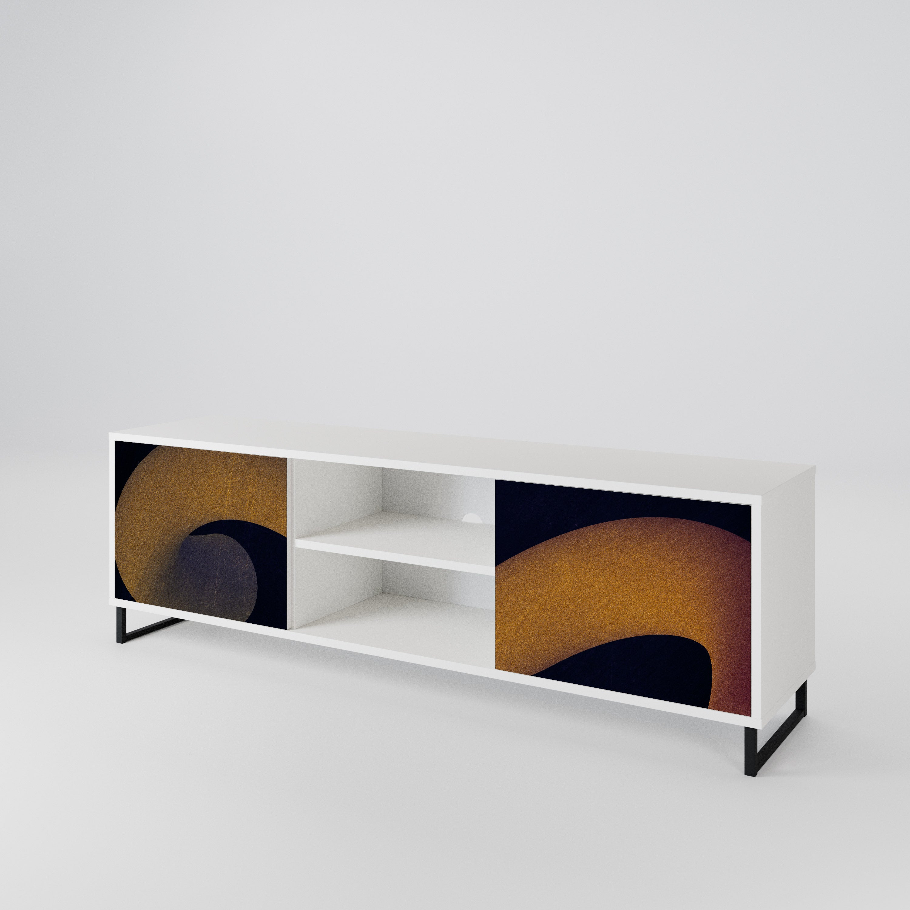 HOLLOW TIME Mueble de TV de 2 Puertas