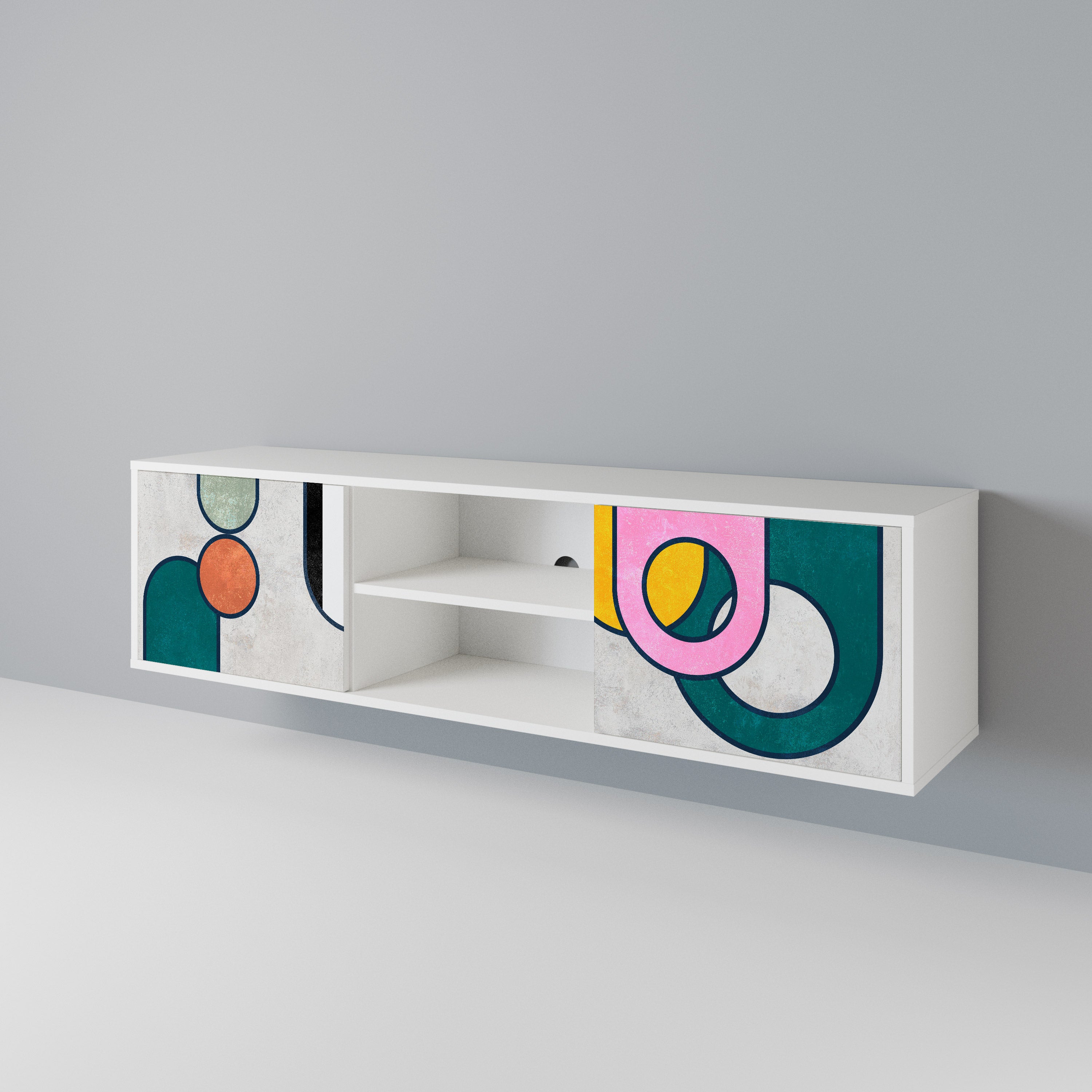 COOL STORY Mueble de TV de 2 Puertas