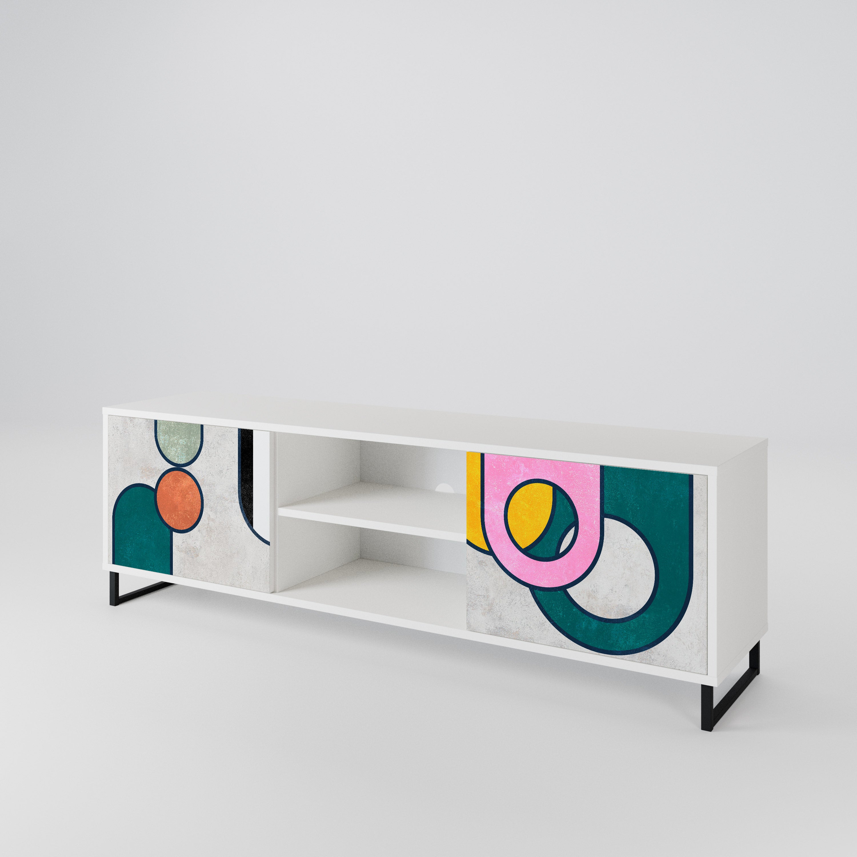 COOL STORY Mueble de TV de 2 Puertas