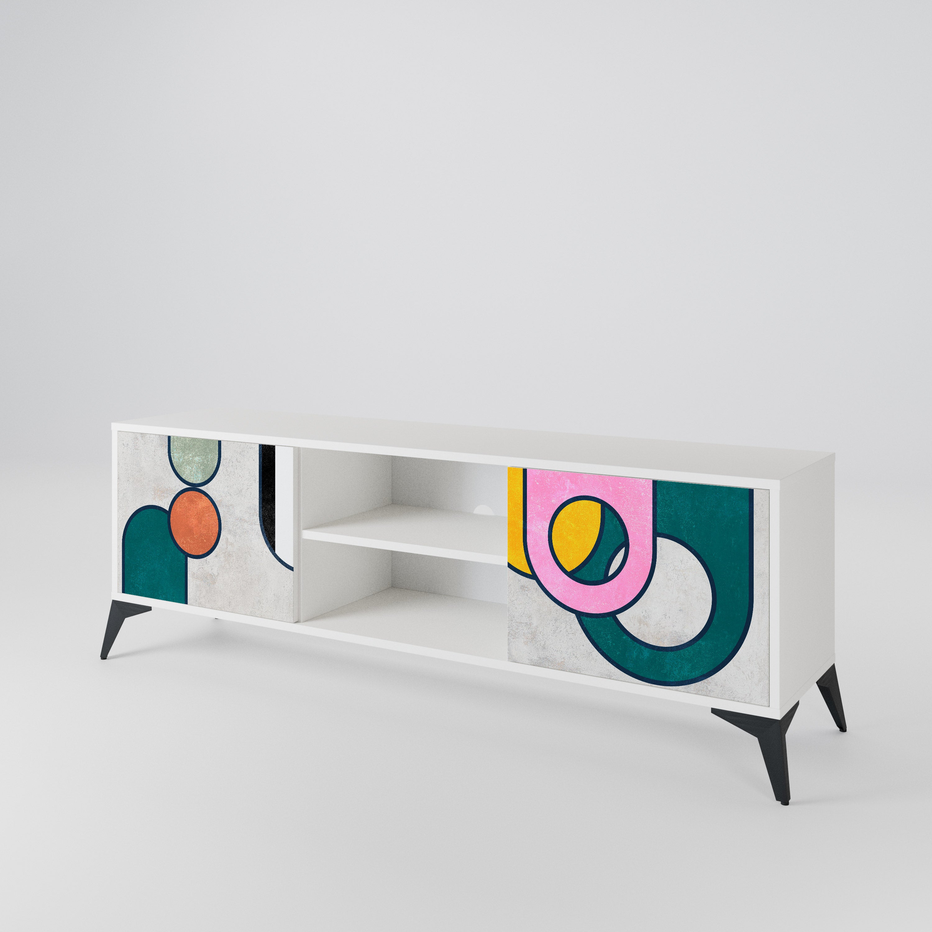 COOL STORY Mueble de TV de 2 Puertas