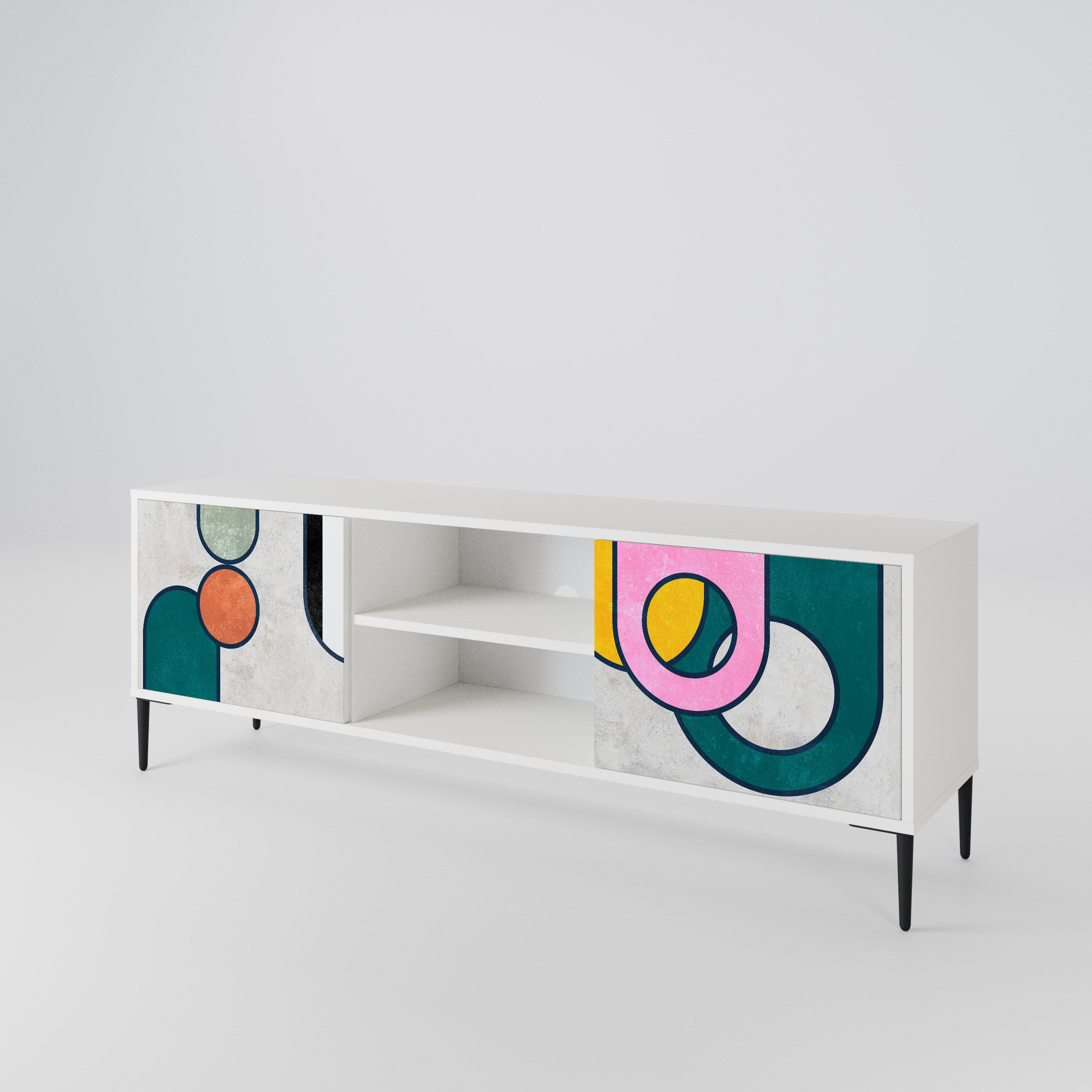 COOL STORY Mueble de TV de 2 Puertas