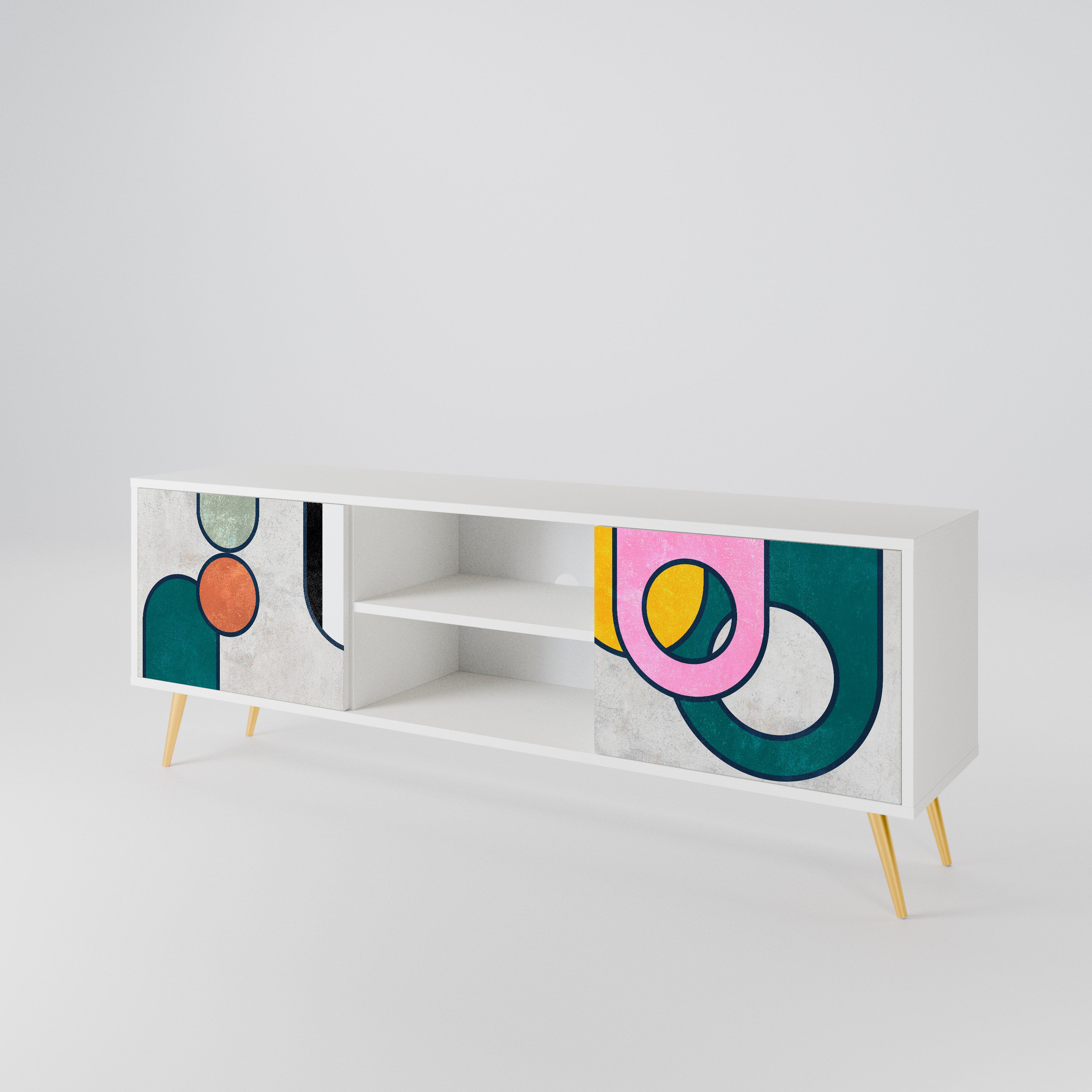 COOL STORY Mueble de TV de 2 Puertas