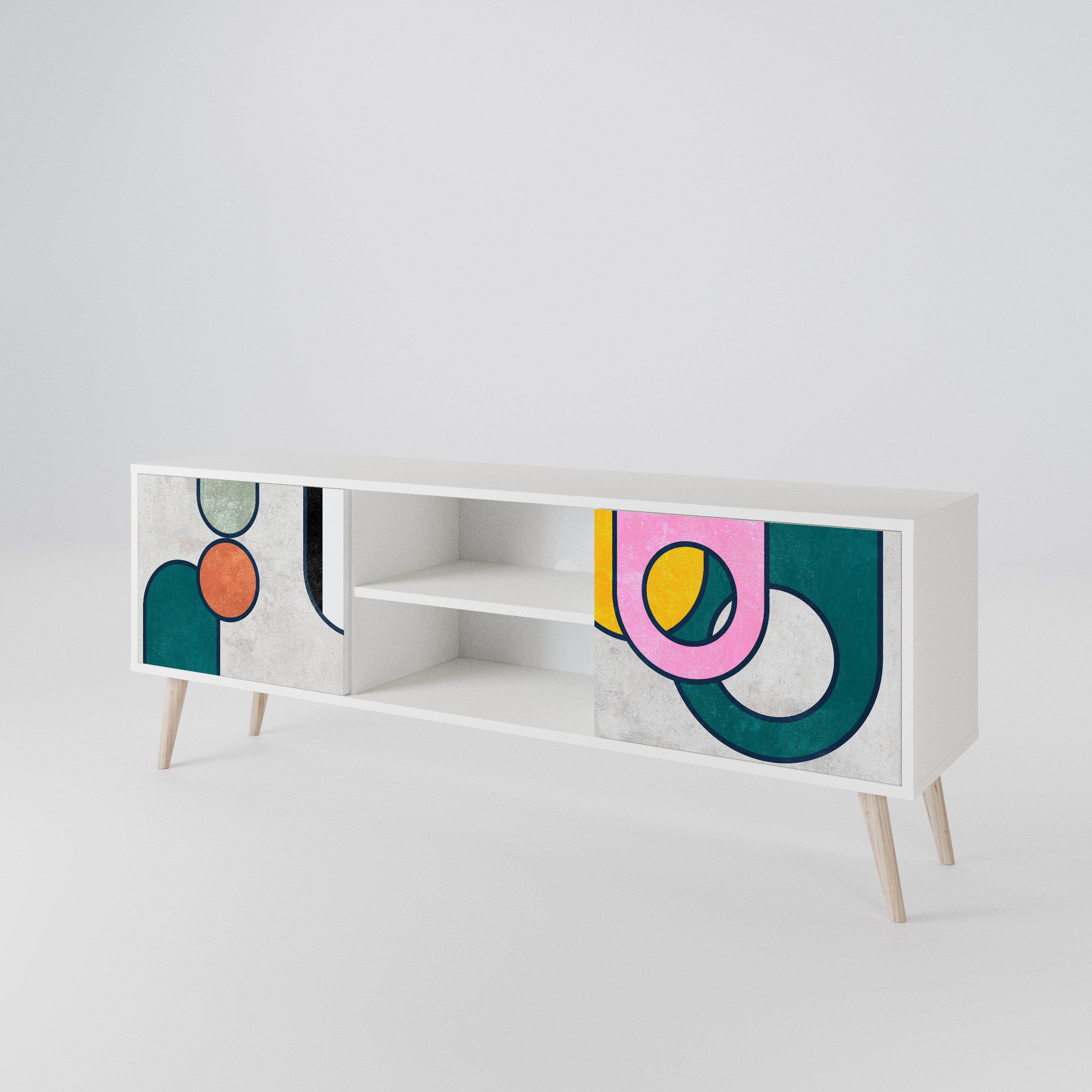 COOL STORY Mueble de TV de 2 Puertas