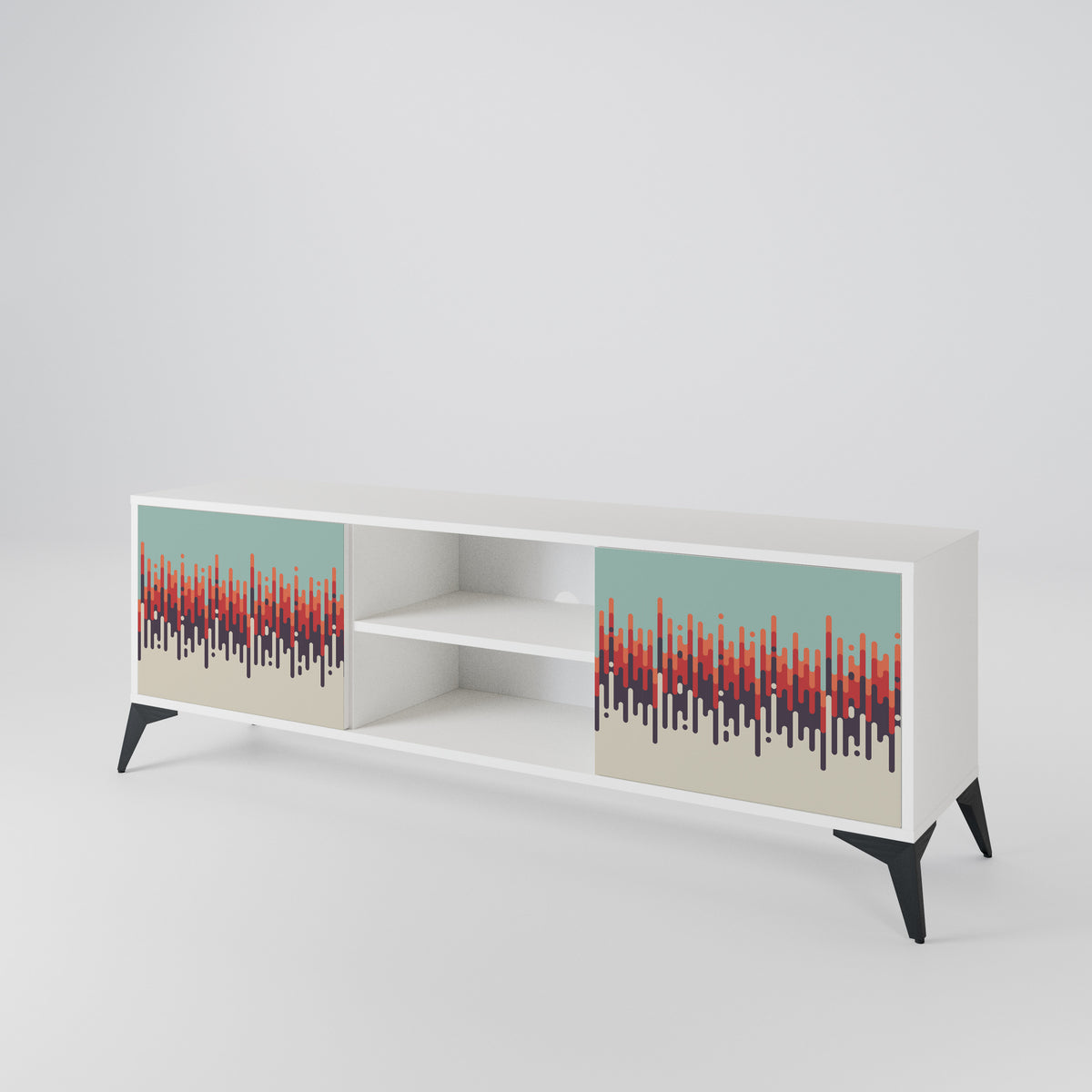CHROMA CONTOURS Mueble de TV de 2 Puertas