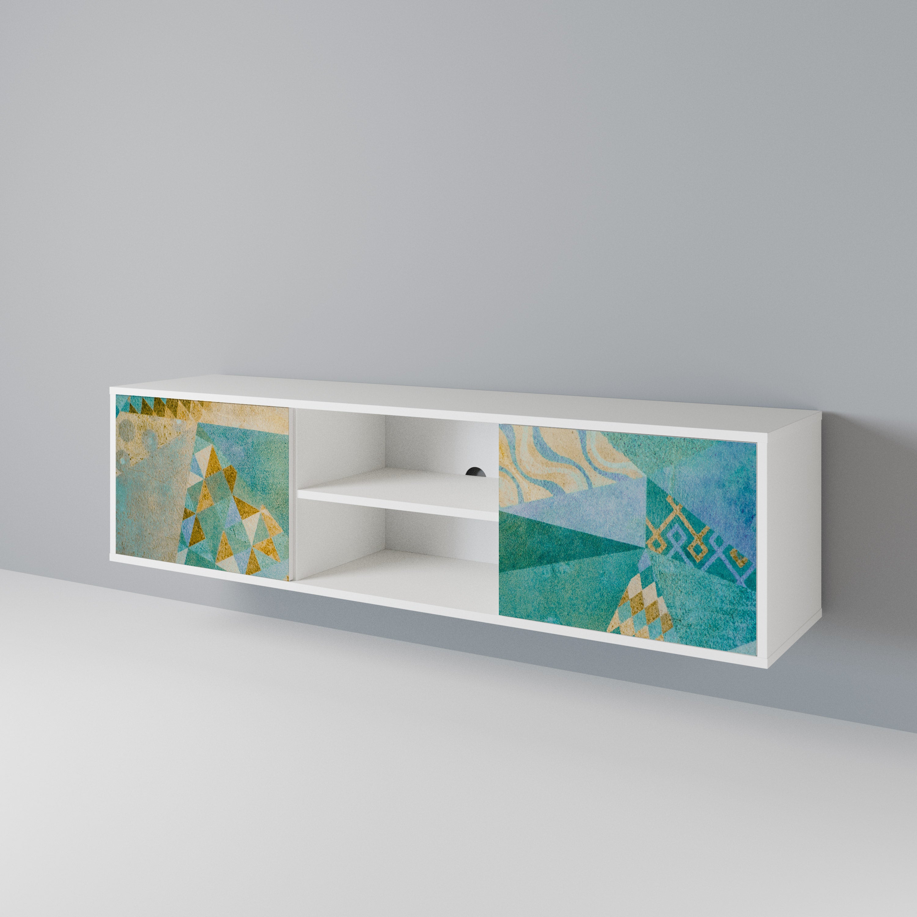 SPECTRUM SPLENDOR Mueble de TV de 2 Puertas