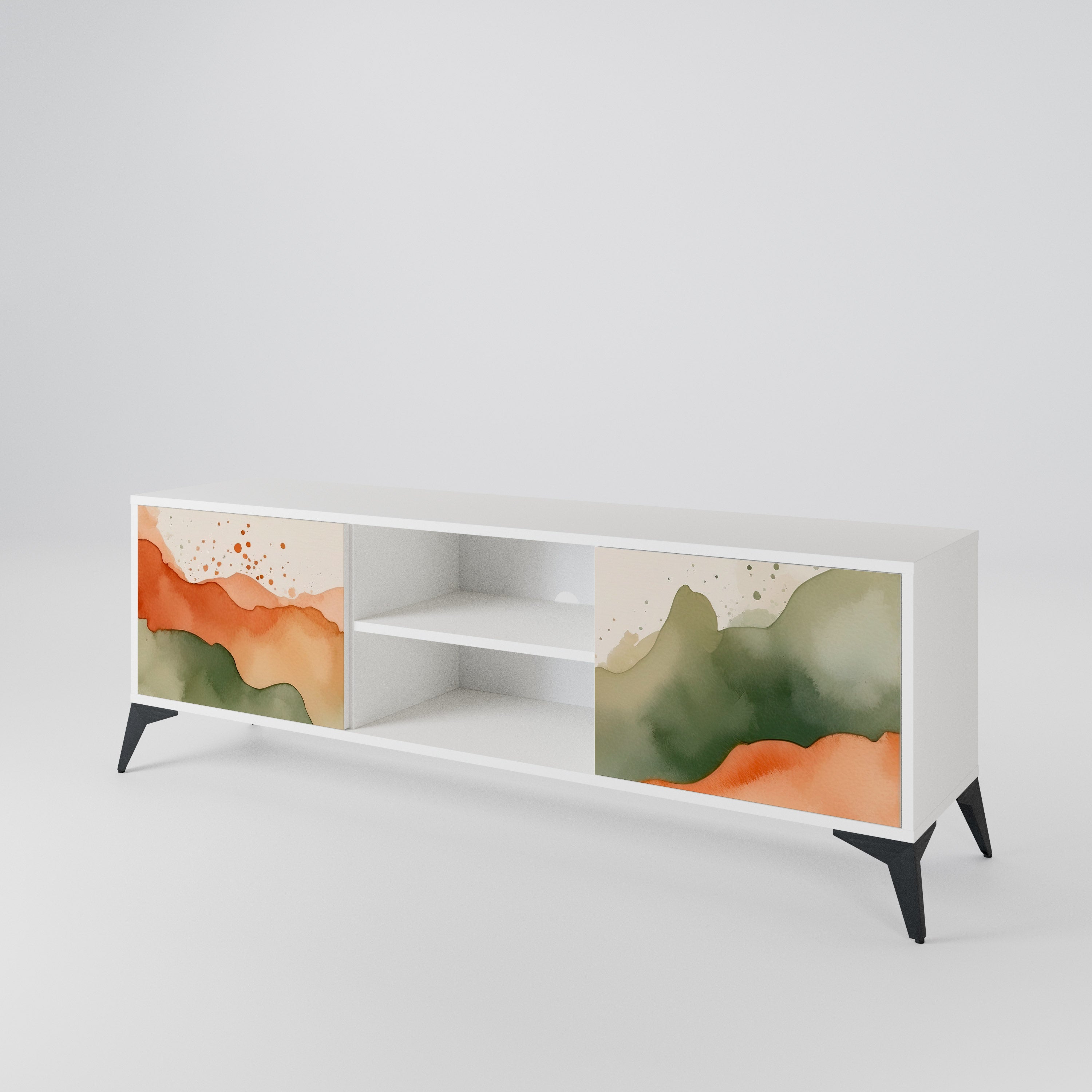 WATERCOLOUR PEAKS Mueble de TV de 2 Puertas