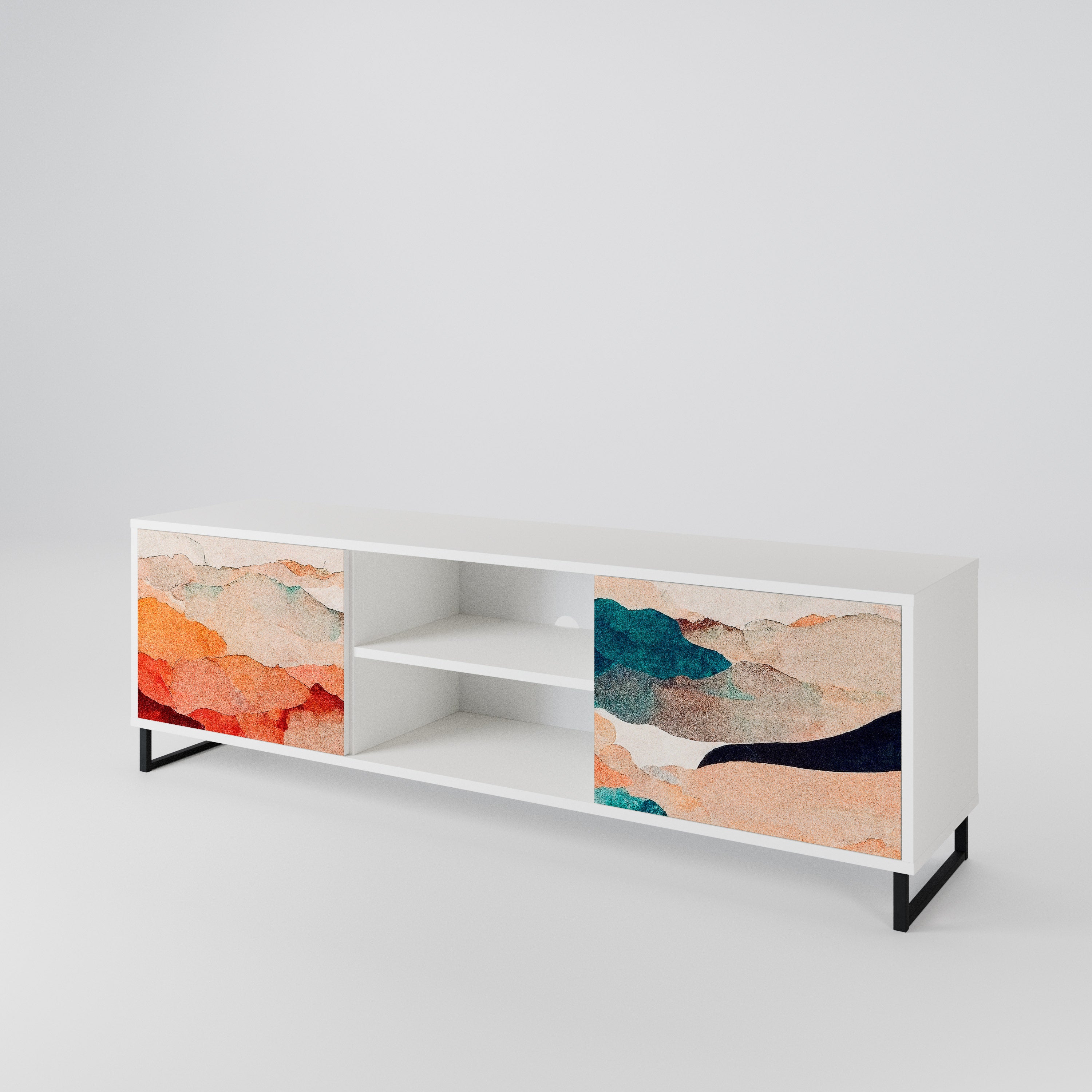 ABSTRACT LANDSCAPE Mueble de TV de 2 Puertas