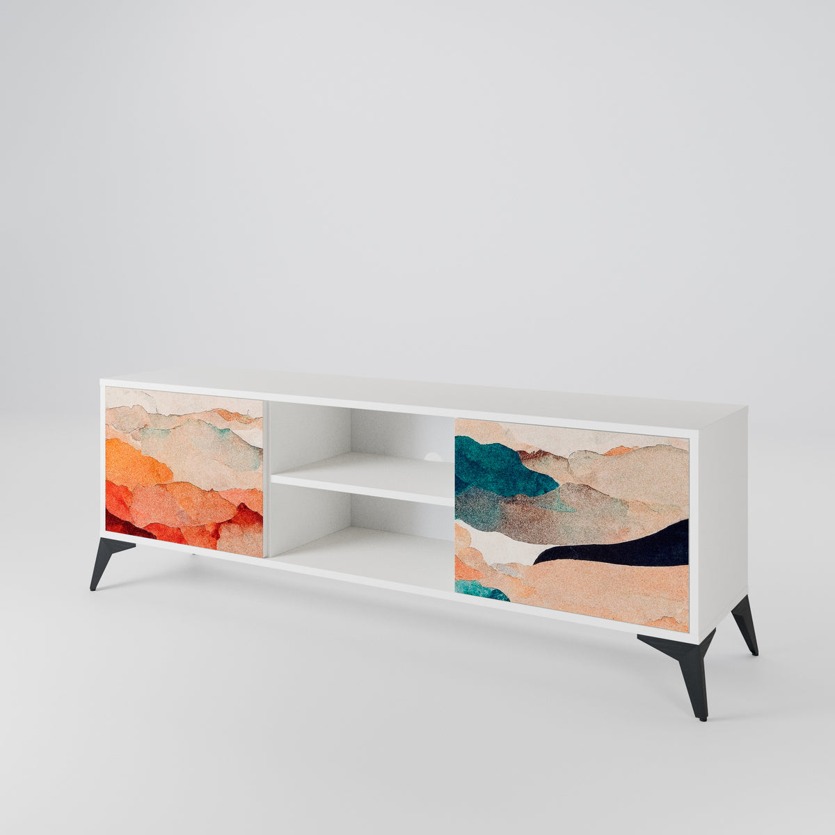 ABSTRACT LANDSCAPE Mueble de TV de 2 Puertas