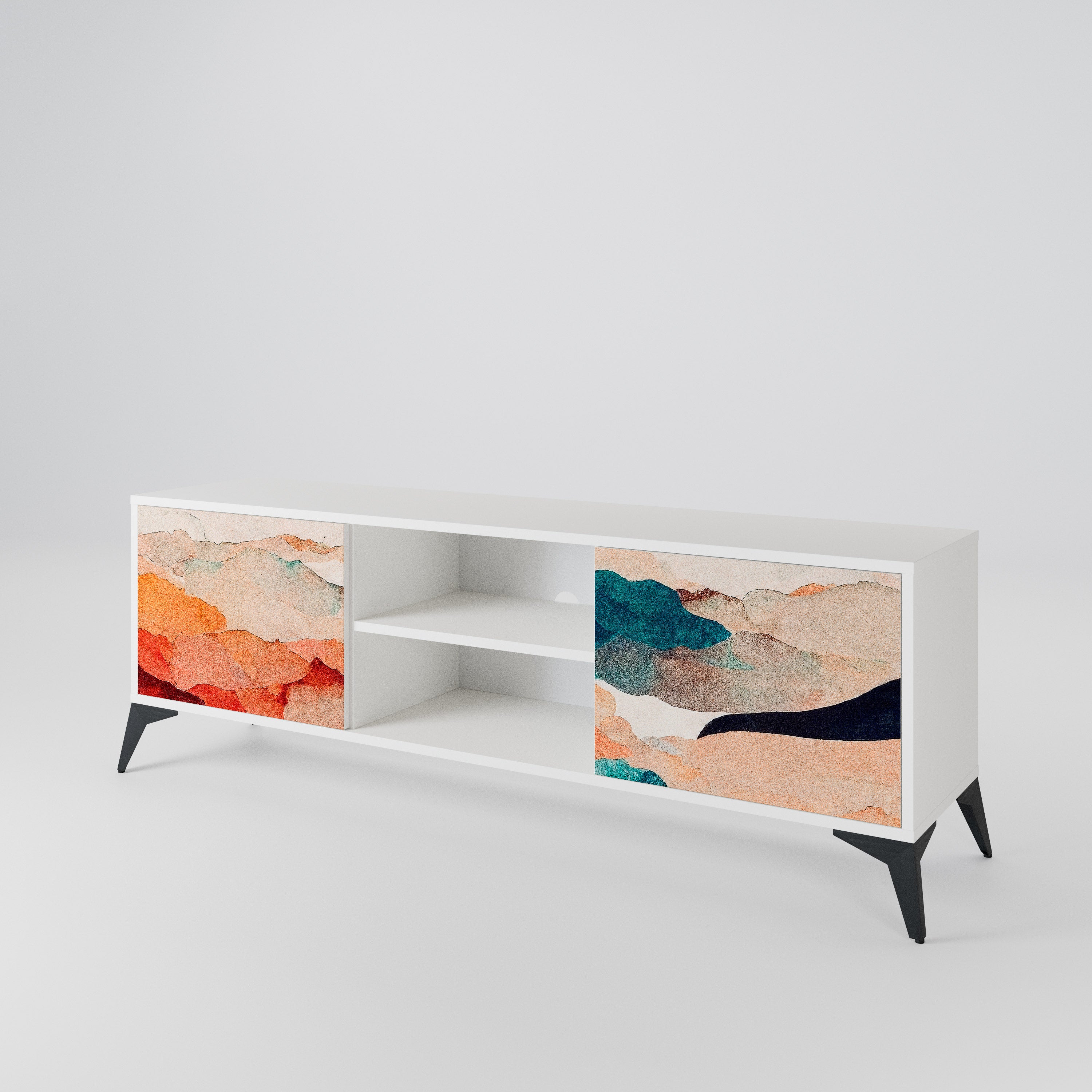 ABSTRACT LANDSCAPE Mueble de TV de 2 Puertas