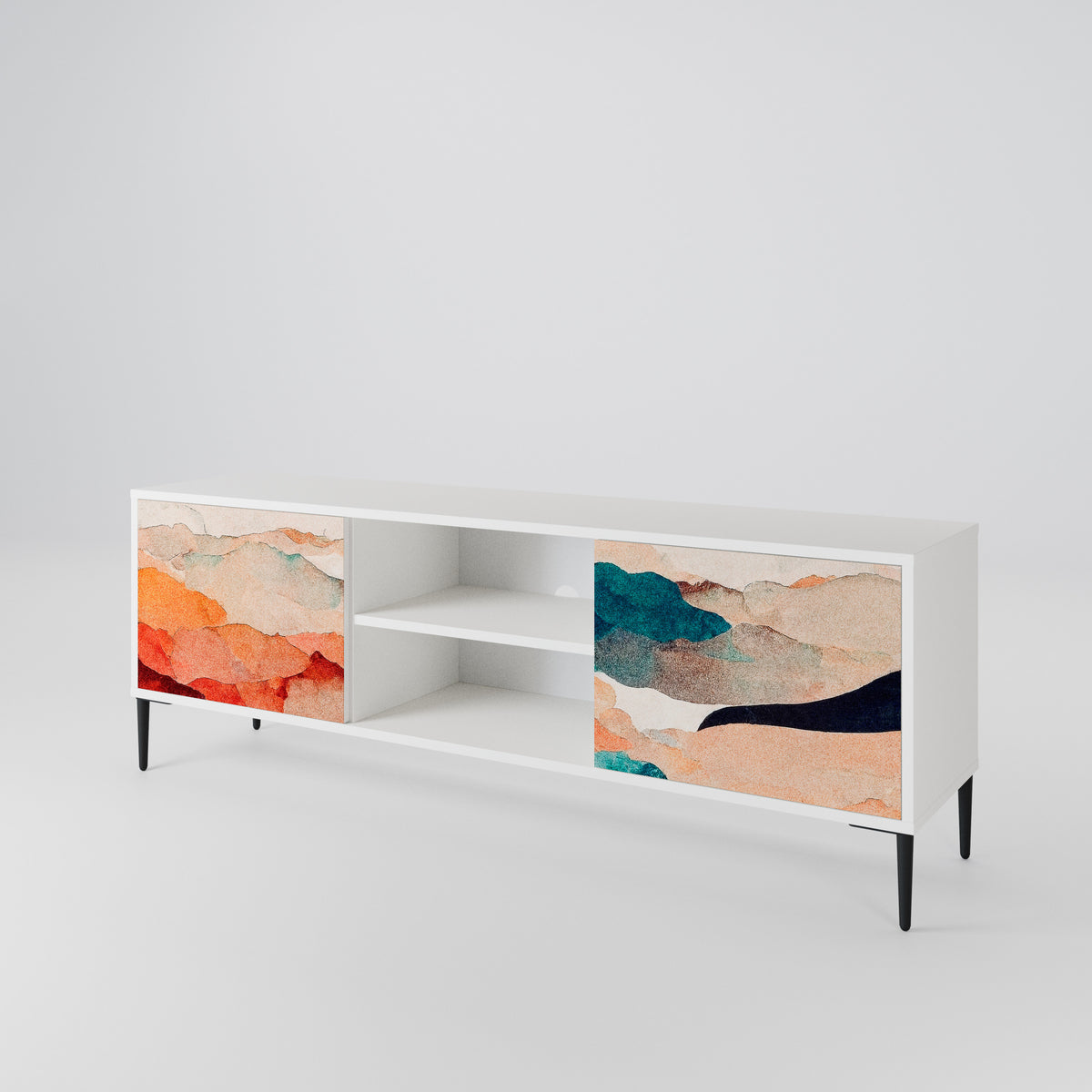 ABSTRACT LANDSCAPE Mueble de TV de 2 Puertas