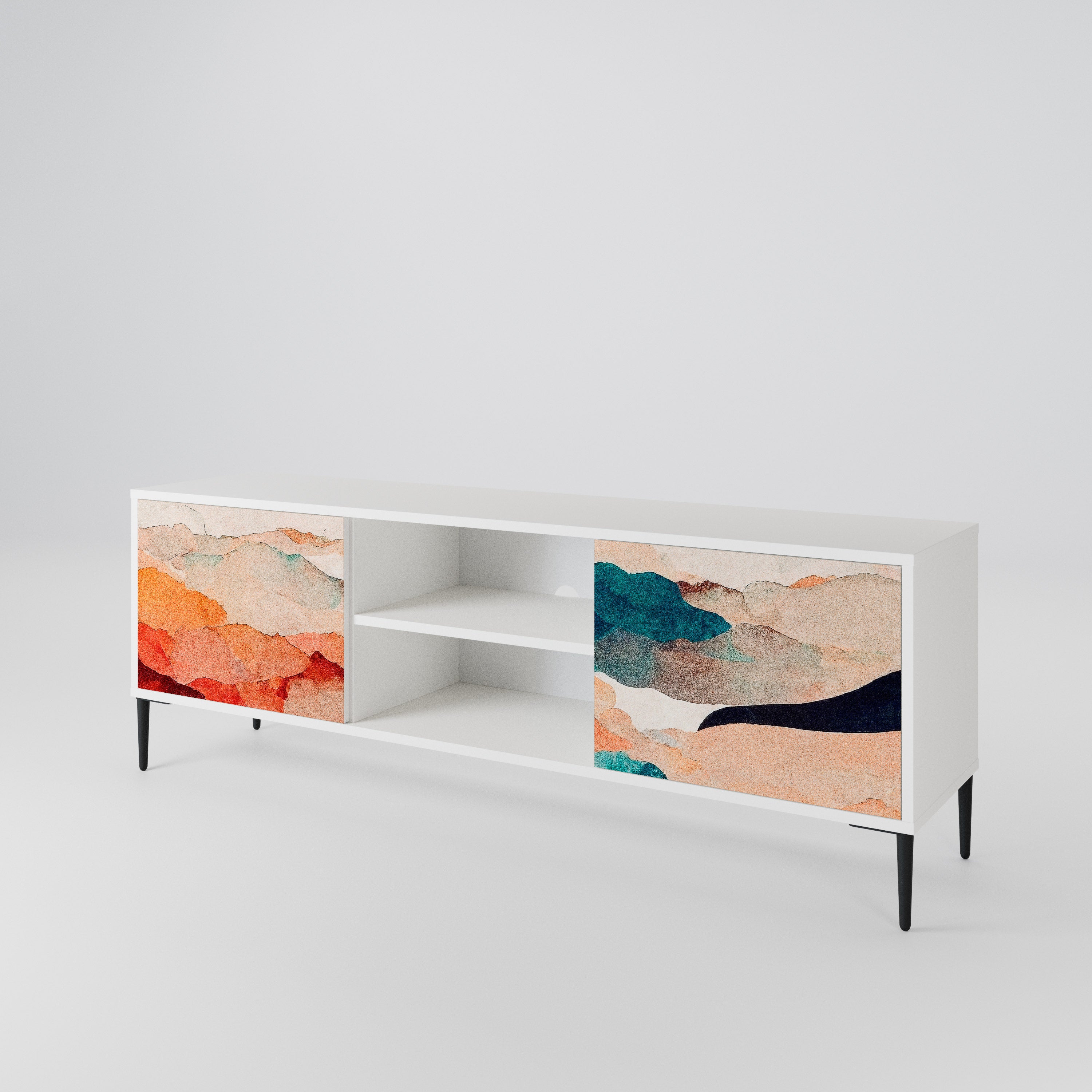 ABSTRACT LANDSCAPE Mueble de TV de 2 Puertas