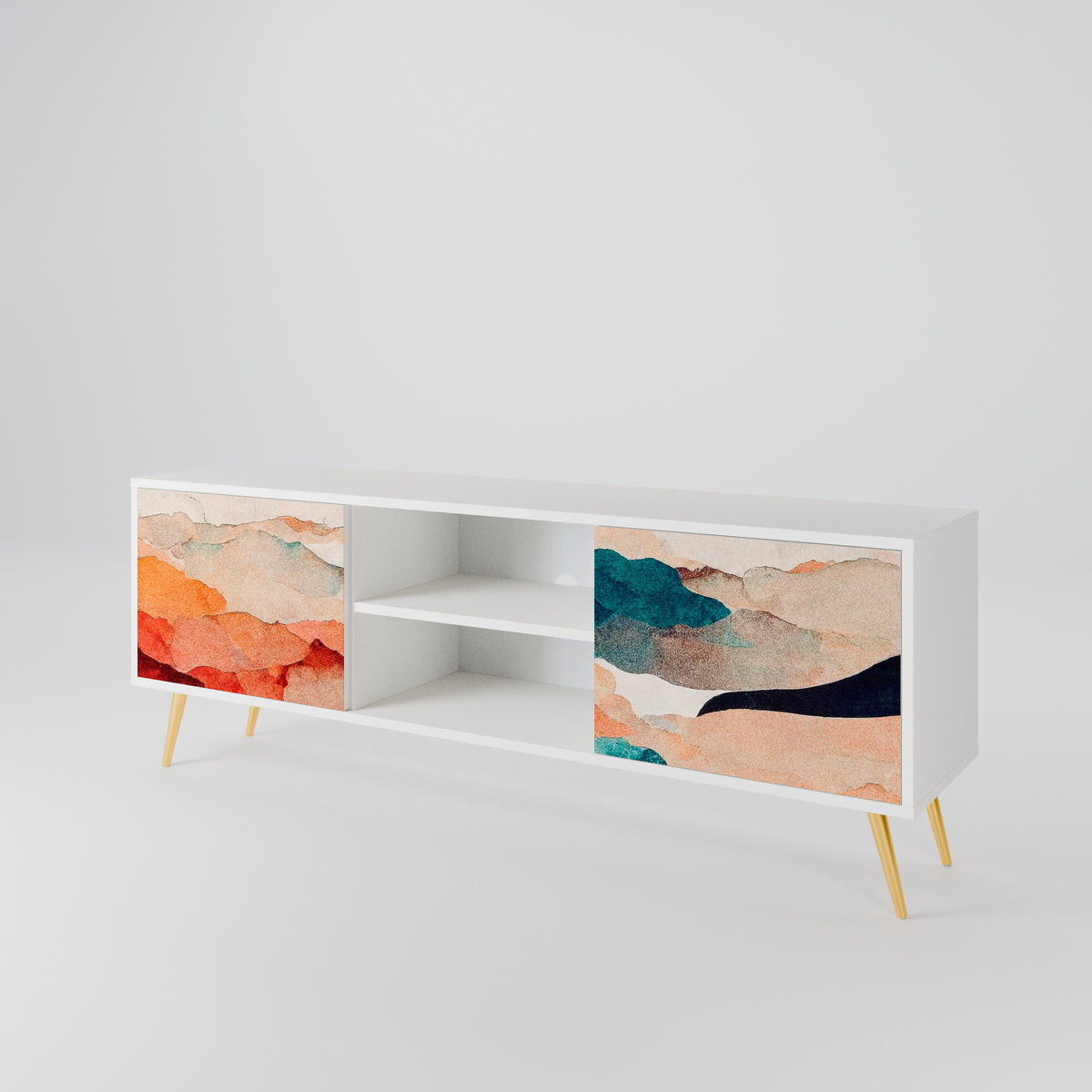 ABSTRACT LANDSCAPE Mueble de TV de 2 Puertas
