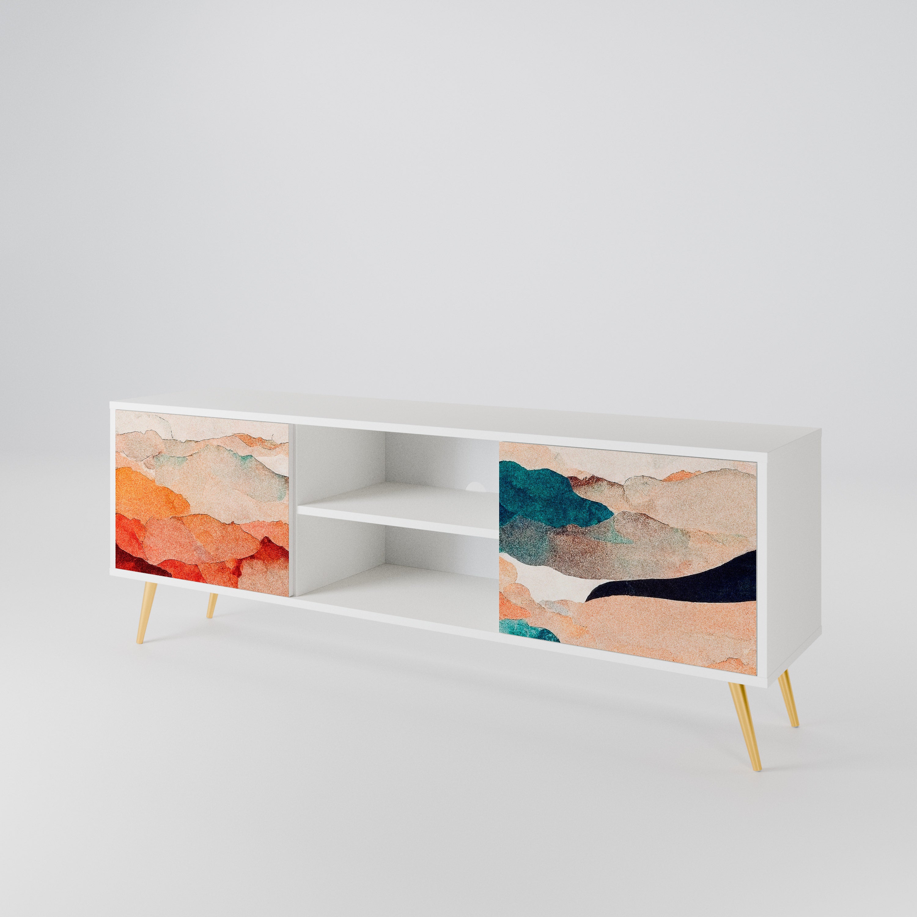 ABSTRACT LANDSCAPE Mueble de TV de 2 Puertas