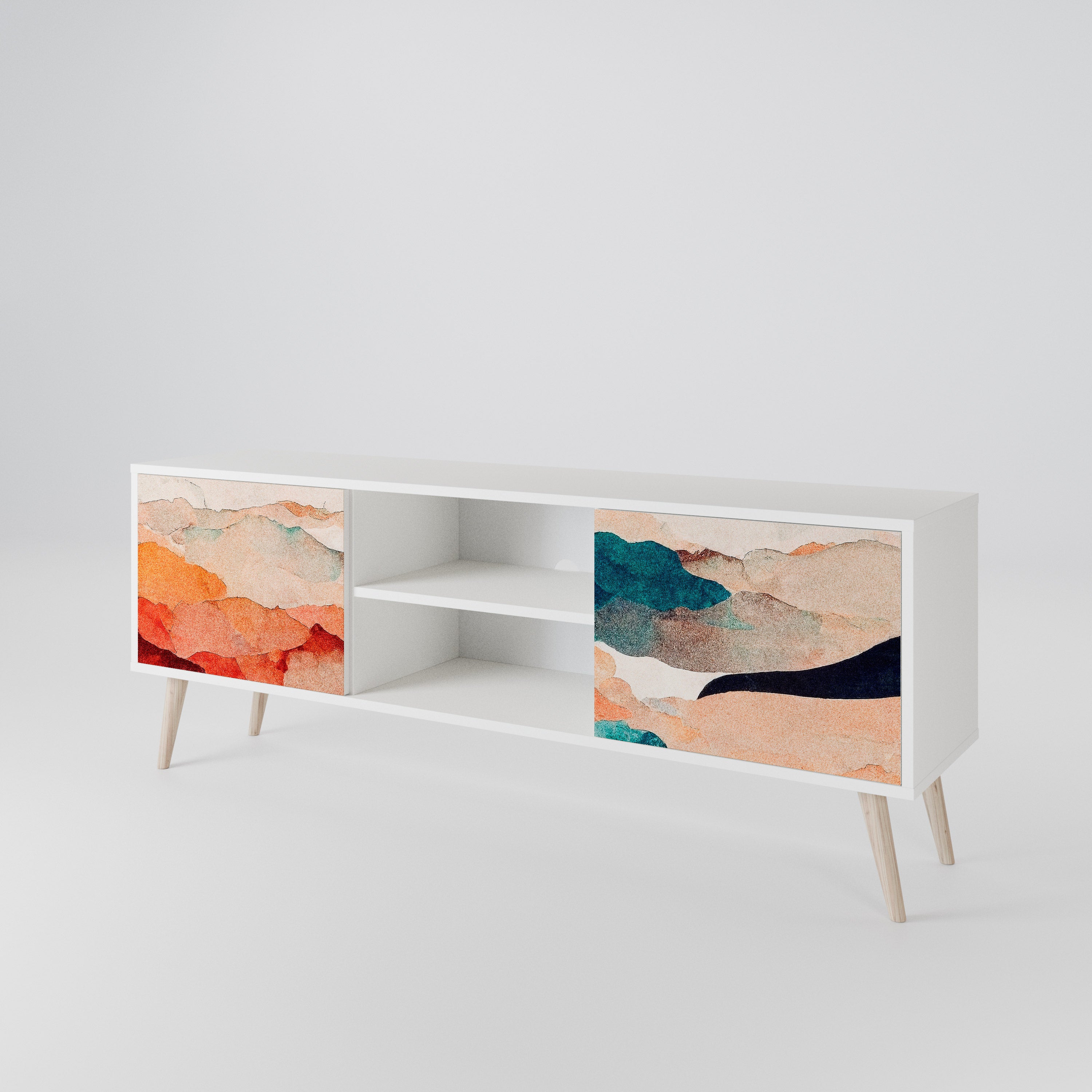 ABSTRACT LANDSCAPE Mueble de TV de 2 Puertas