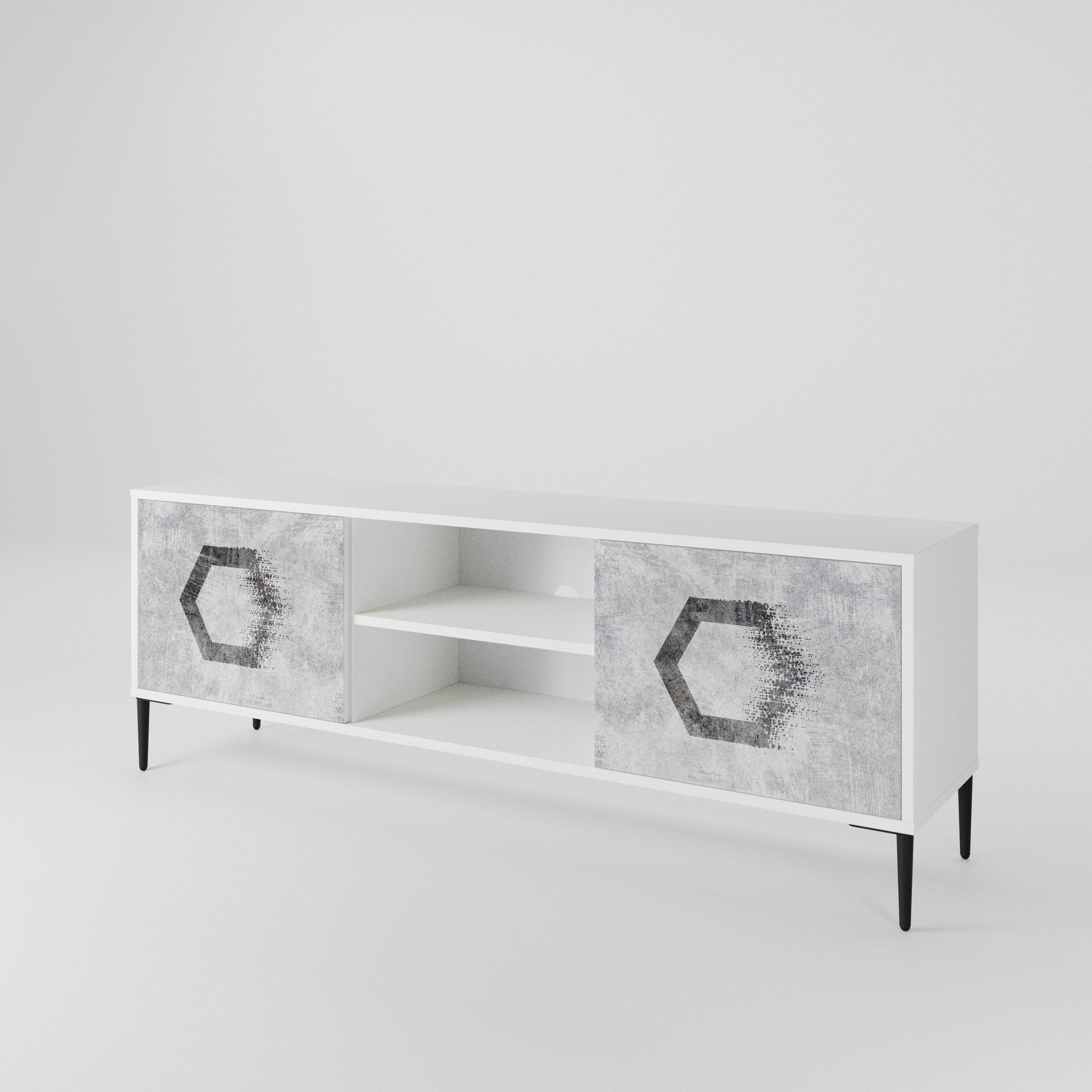 HEXAGONAL FIGURES Mueble de TV de 2 Puertas